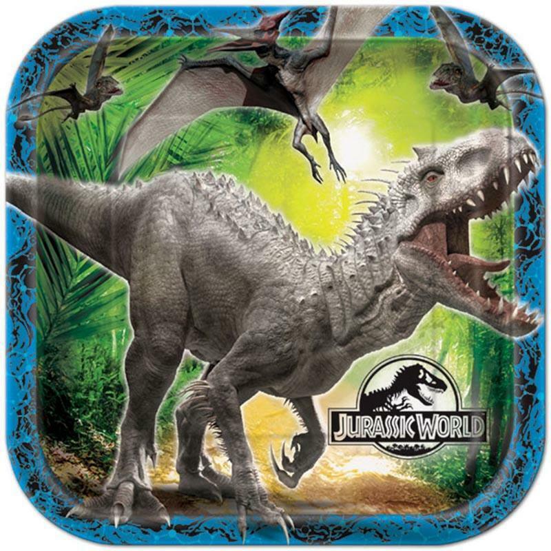 

Jurassic World Lunch Dinner Paper Plates 8 Per Package Birthday Party Supplies