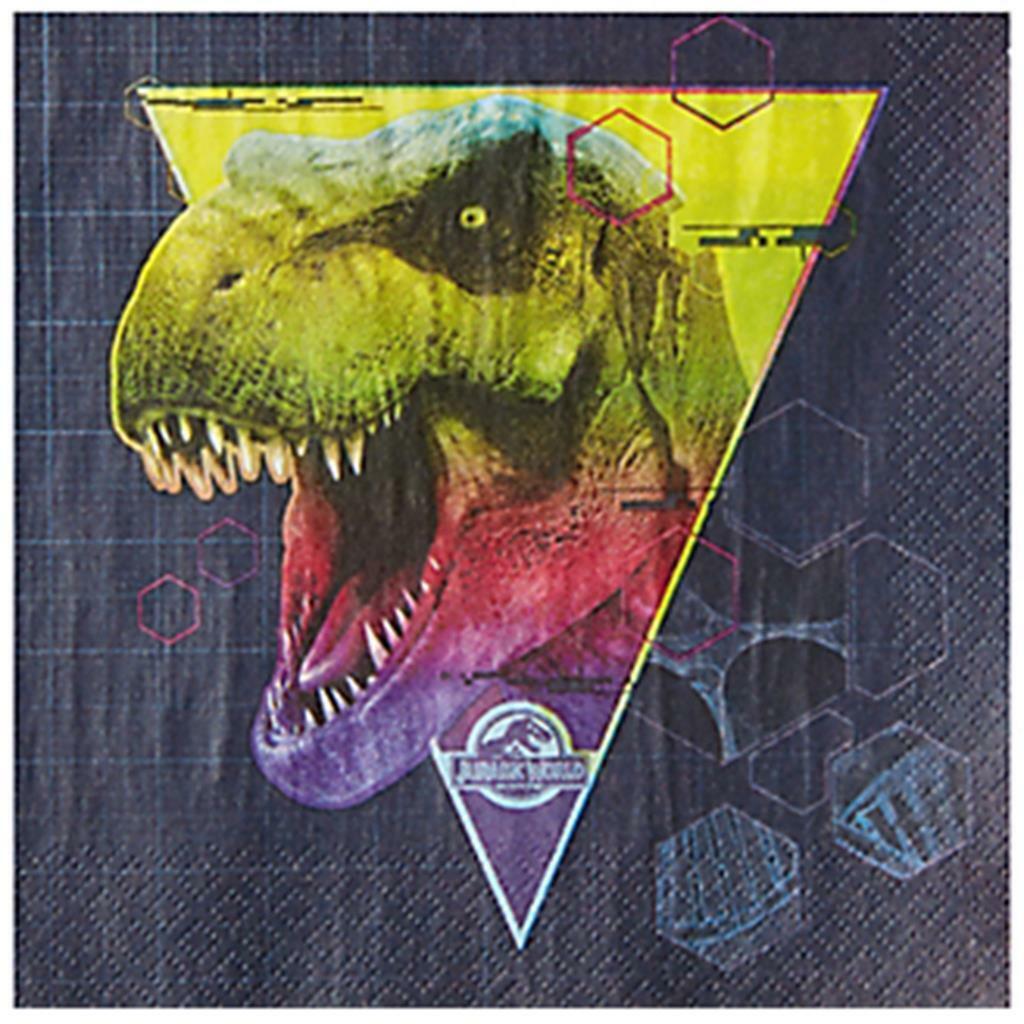 

Jurassic World Dinosaur Lunch Napkins 16 Ct Birthday Party Supplies