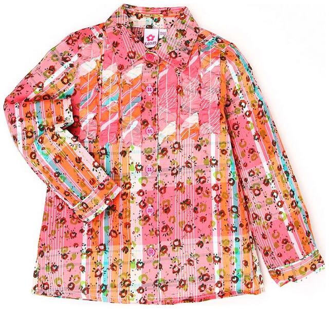 K.C.O 89 Girl Cotton Solid Top - Orange