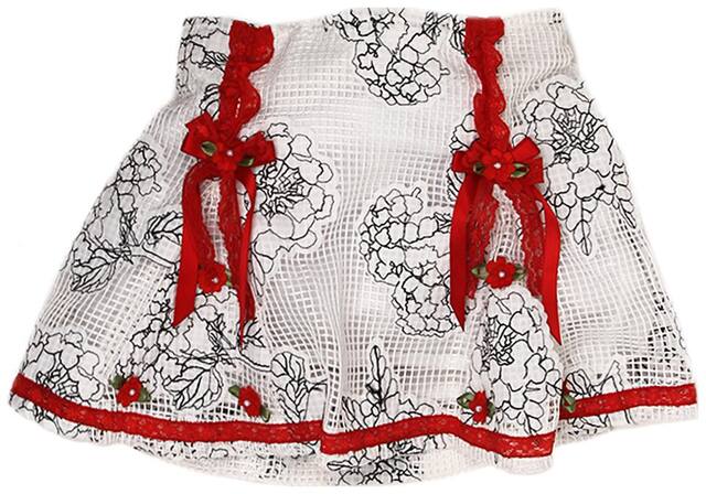 K.C.O 89 Girl Net Solid Flared skirt - White