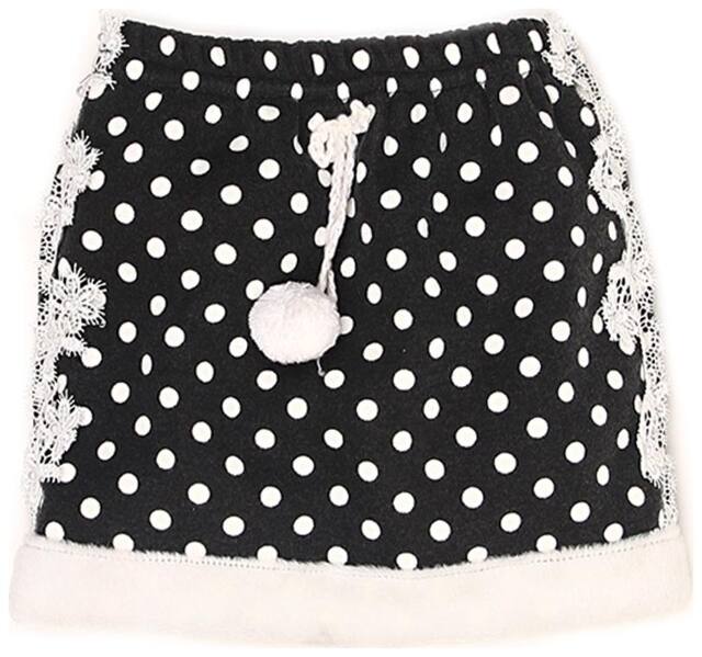 K.C.O 89 Girl Wool Solid Flared skirt - Black