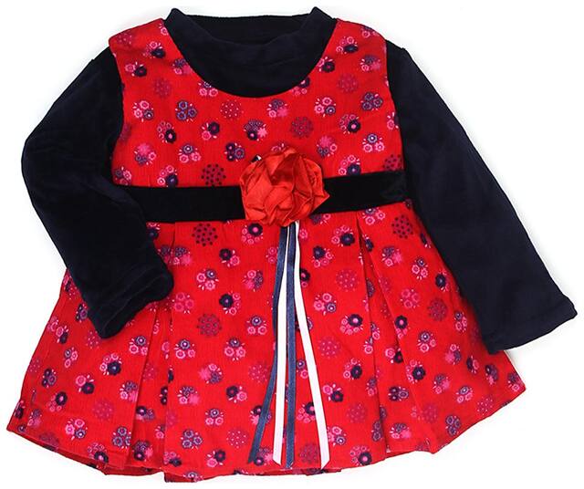 K.C.O 89 Girls Red Printed Dress