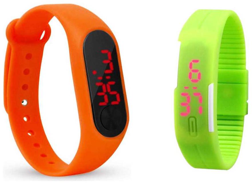 

K U unisex led rubber digital watch