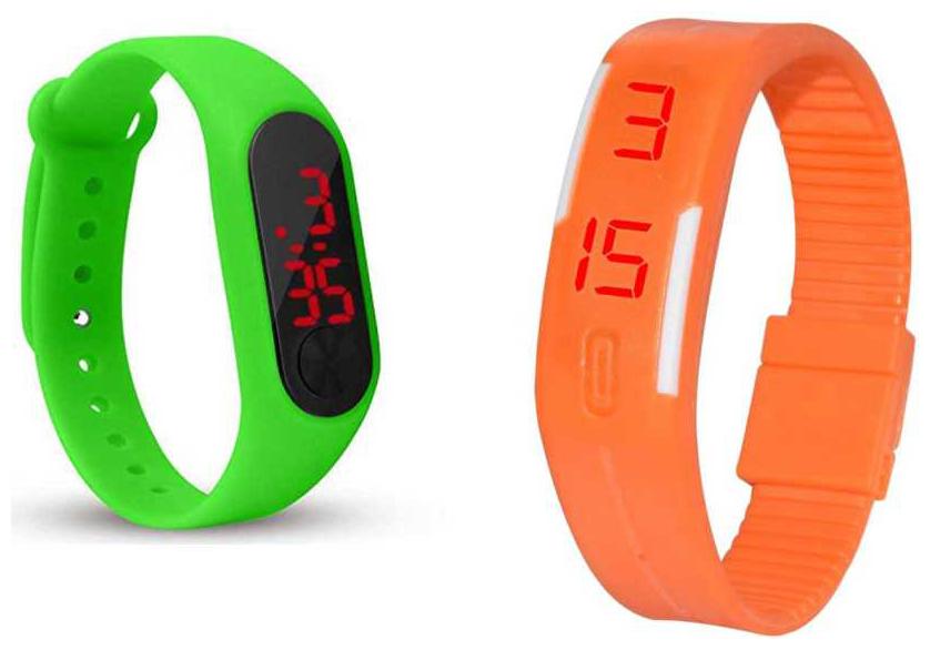 

K U unisex led rubber digital watch