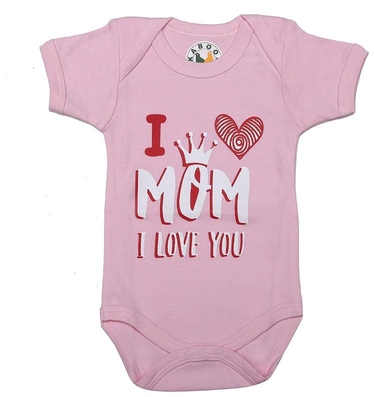 

KABOOS Baby boy Cotton Printed Body suit - Pink