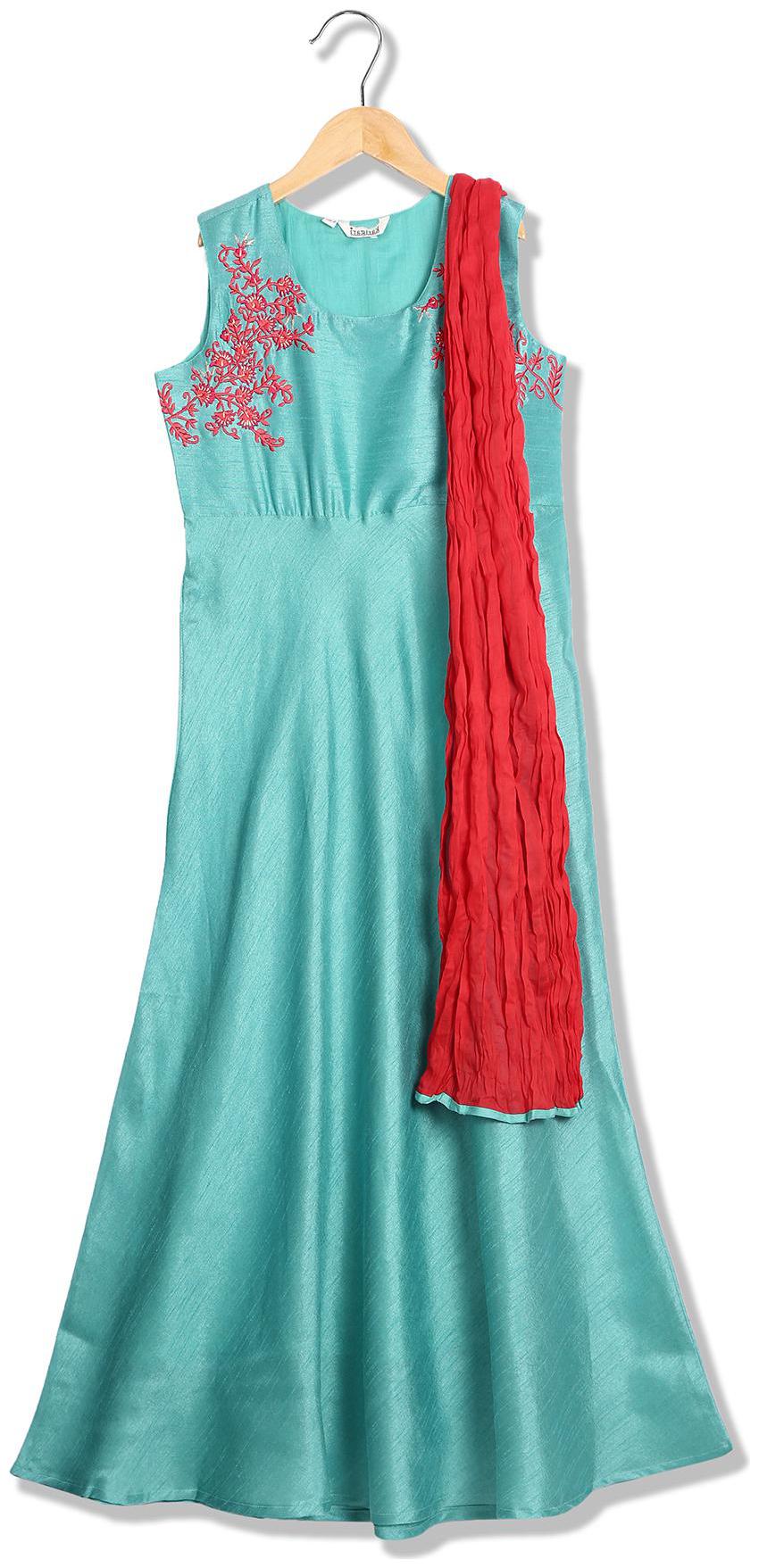 

Karigari Girl s Cotton Self design Short sleeves Kurta kurti - Multi