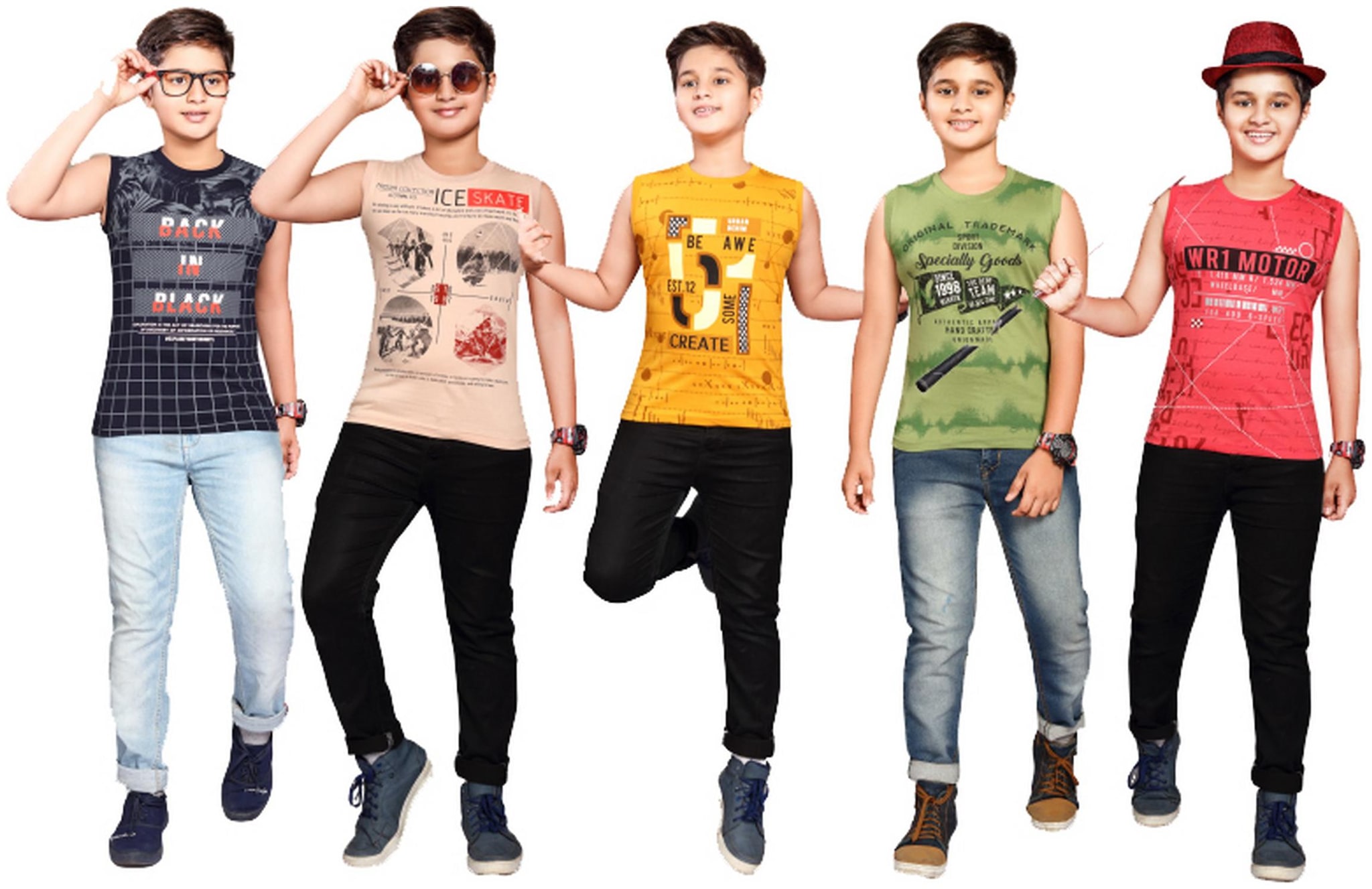 

Kavin Boy Cotton blend Printed T-shirt - Multi