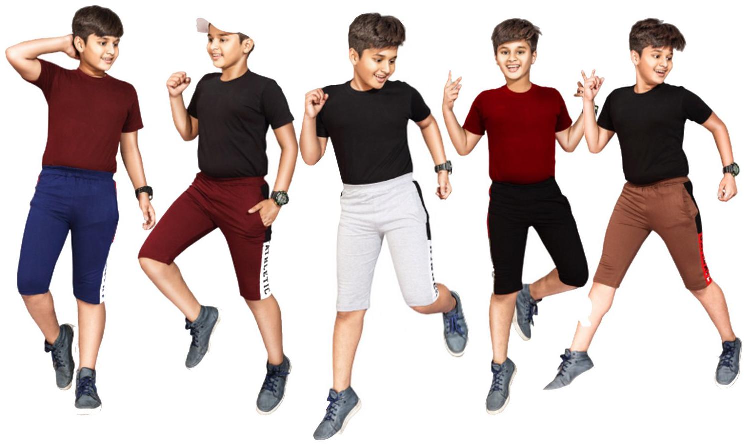 

Kavin s Boys Cotton Shorts Pack of 5 Multicolored