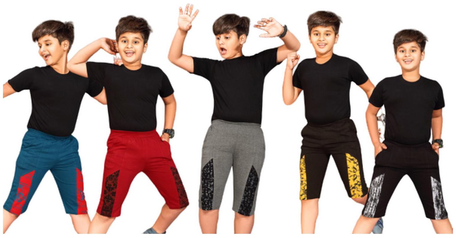 

Kavin s Boys Cotton Shorts Pack of 5 Multicolored
