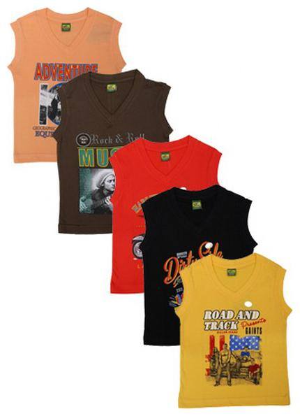 Kavin Boy Cotton Printed T-shirt - Multi