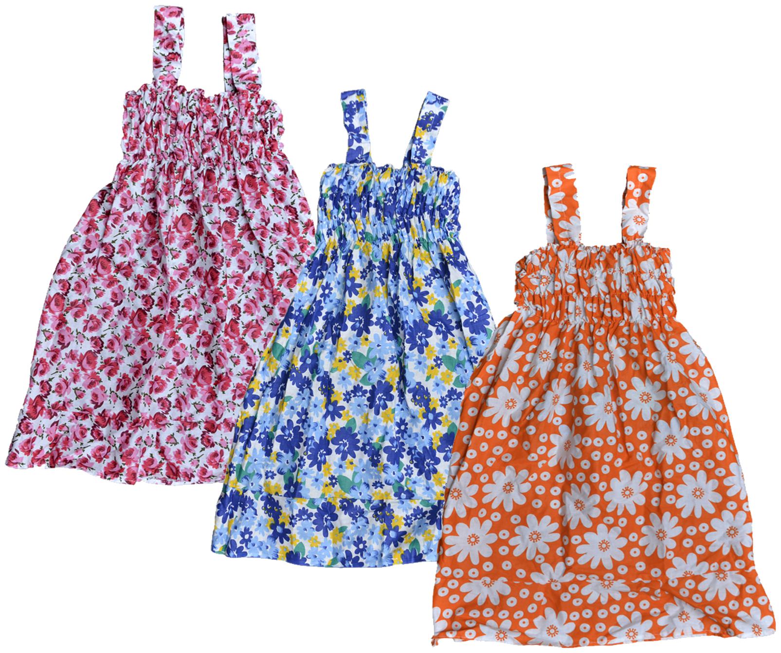 

Kavya Multi Cotton Sleeveless Knee Length Princess Frock ( Pack of 3 )
