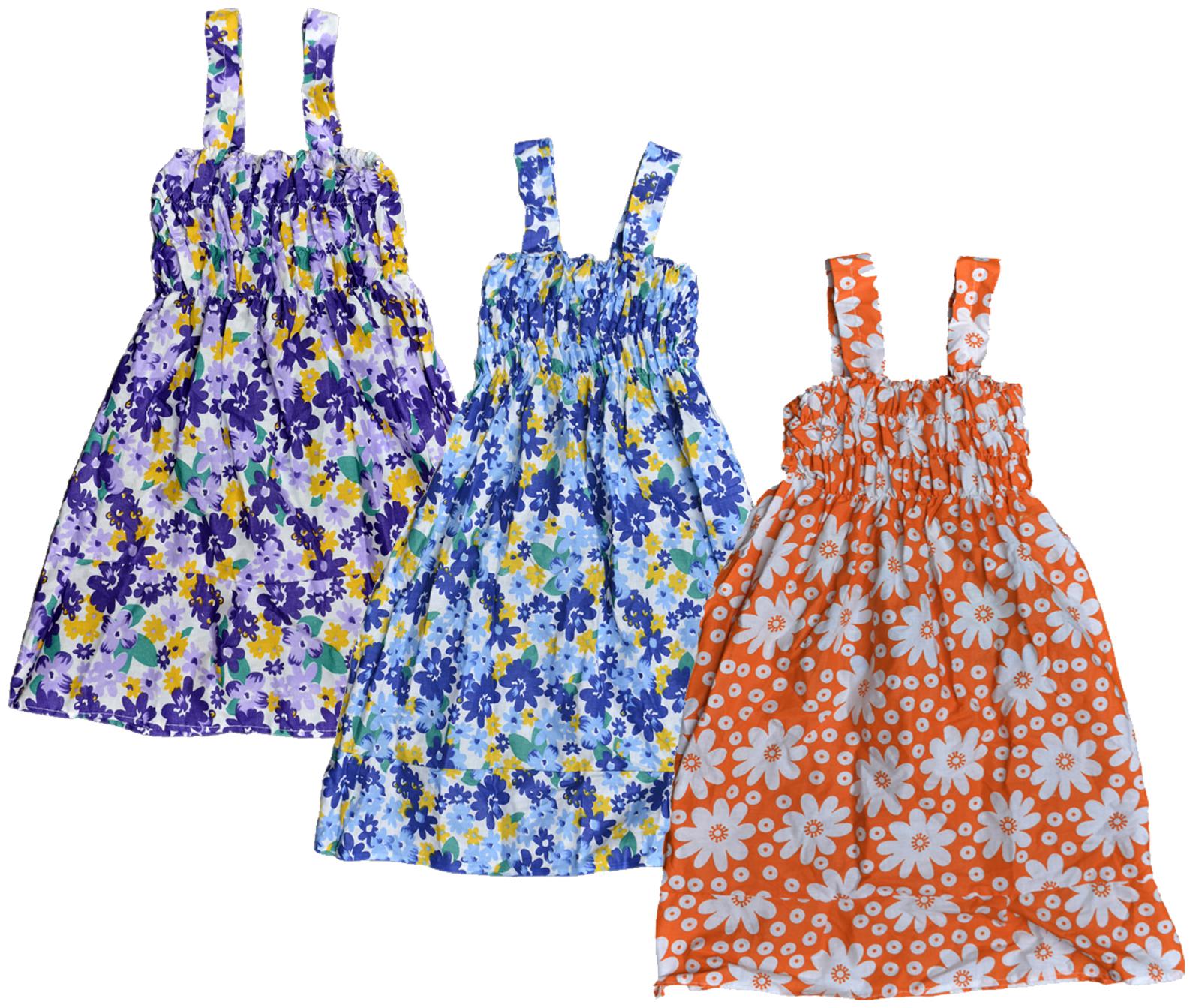 

Kavya Multi Cotton Sleeveless Knee Length Princess Frock ( Pack of 3 )