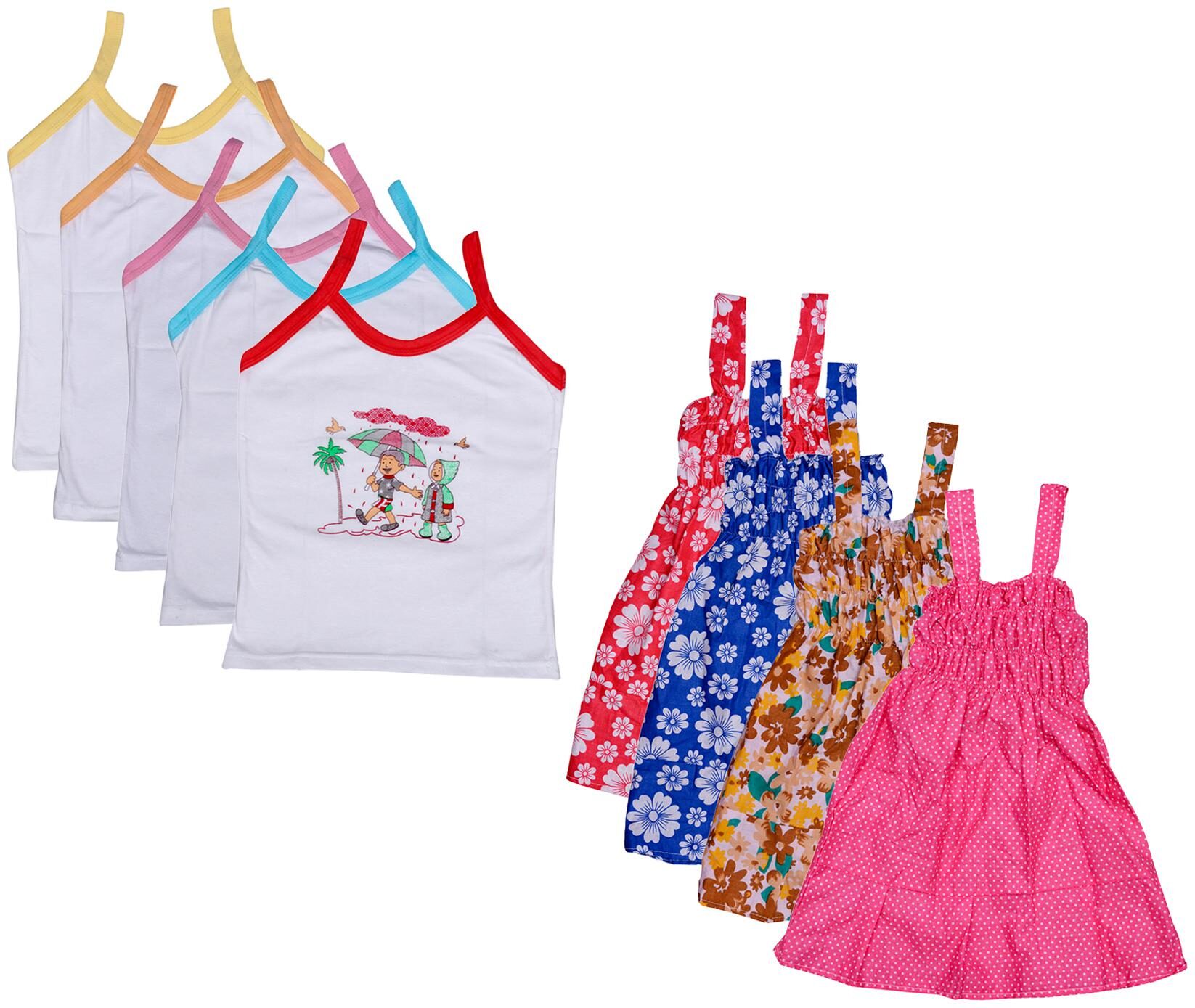 

Kavya Girl Cotton Printed Top - Multi