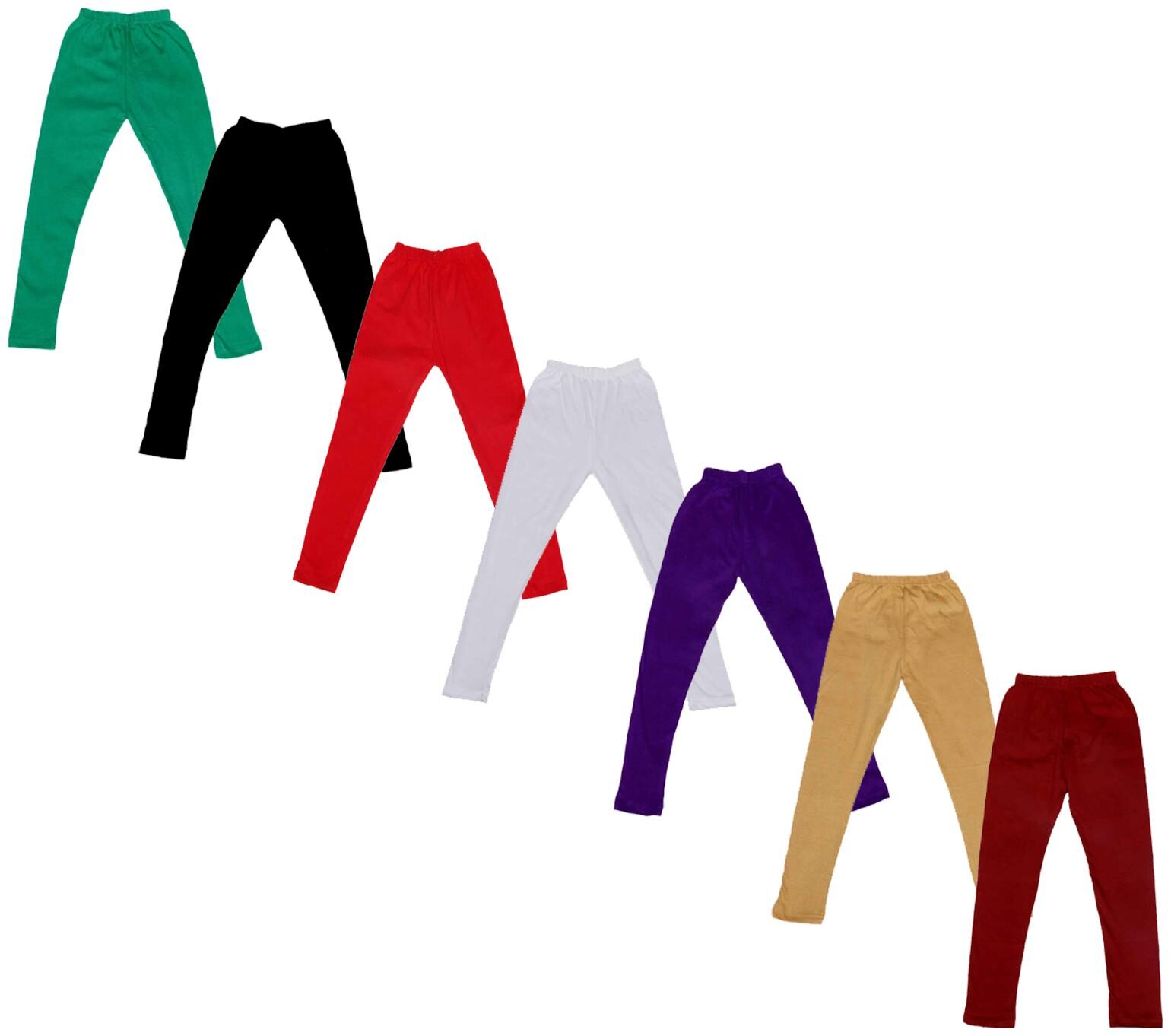 

Kavya Baby girl Cotton Solid Leggings - Multi