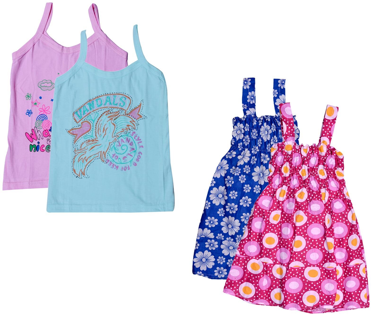 

Kavya Girl Cotton Printed Top - Multi