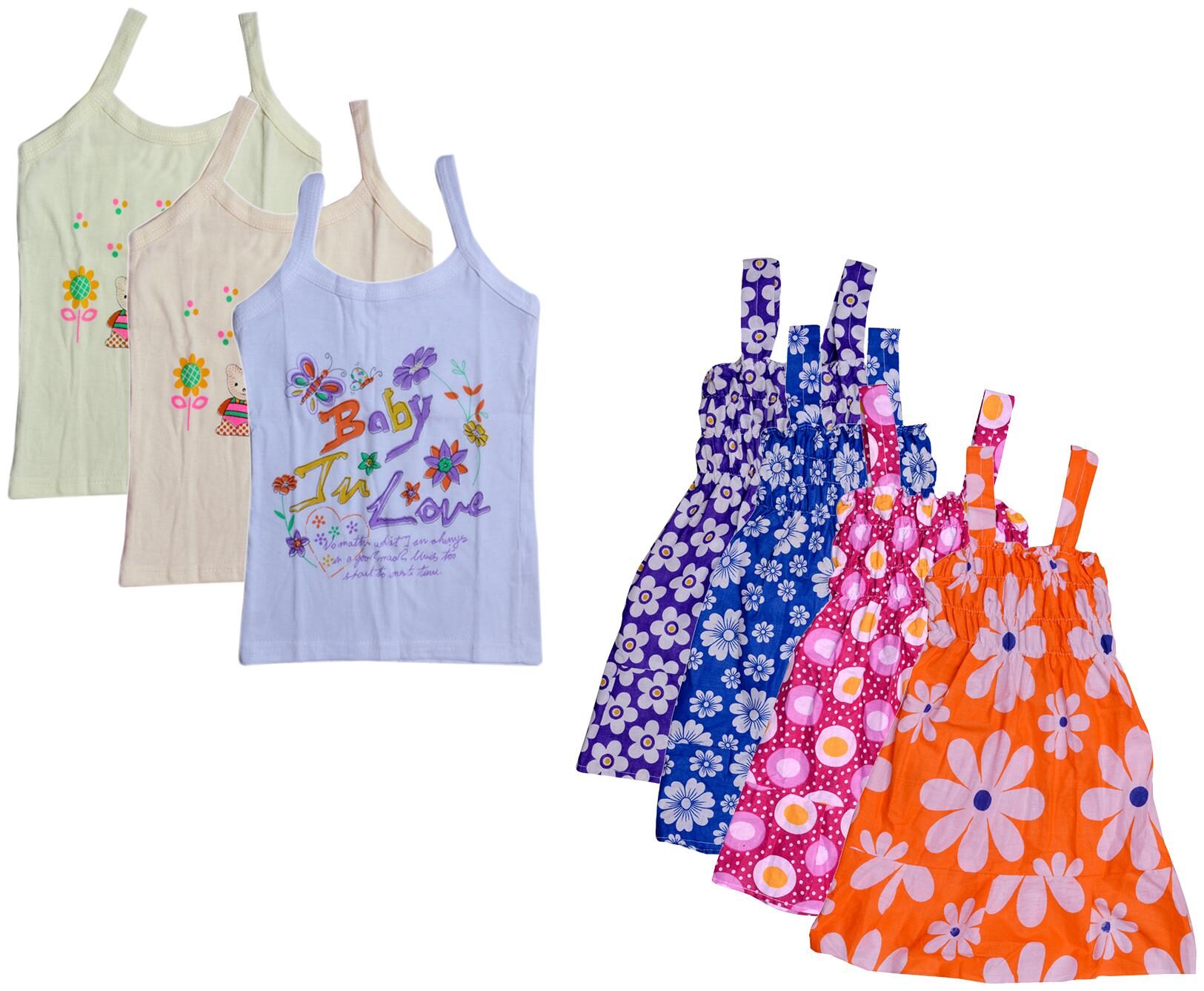 

Kavya Girl Cotton Printed Top - Multi
