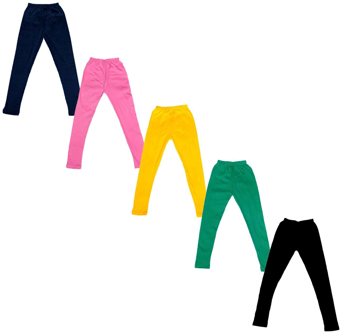

Kavya Baby girl Cotton Solid Leggings - Multi
