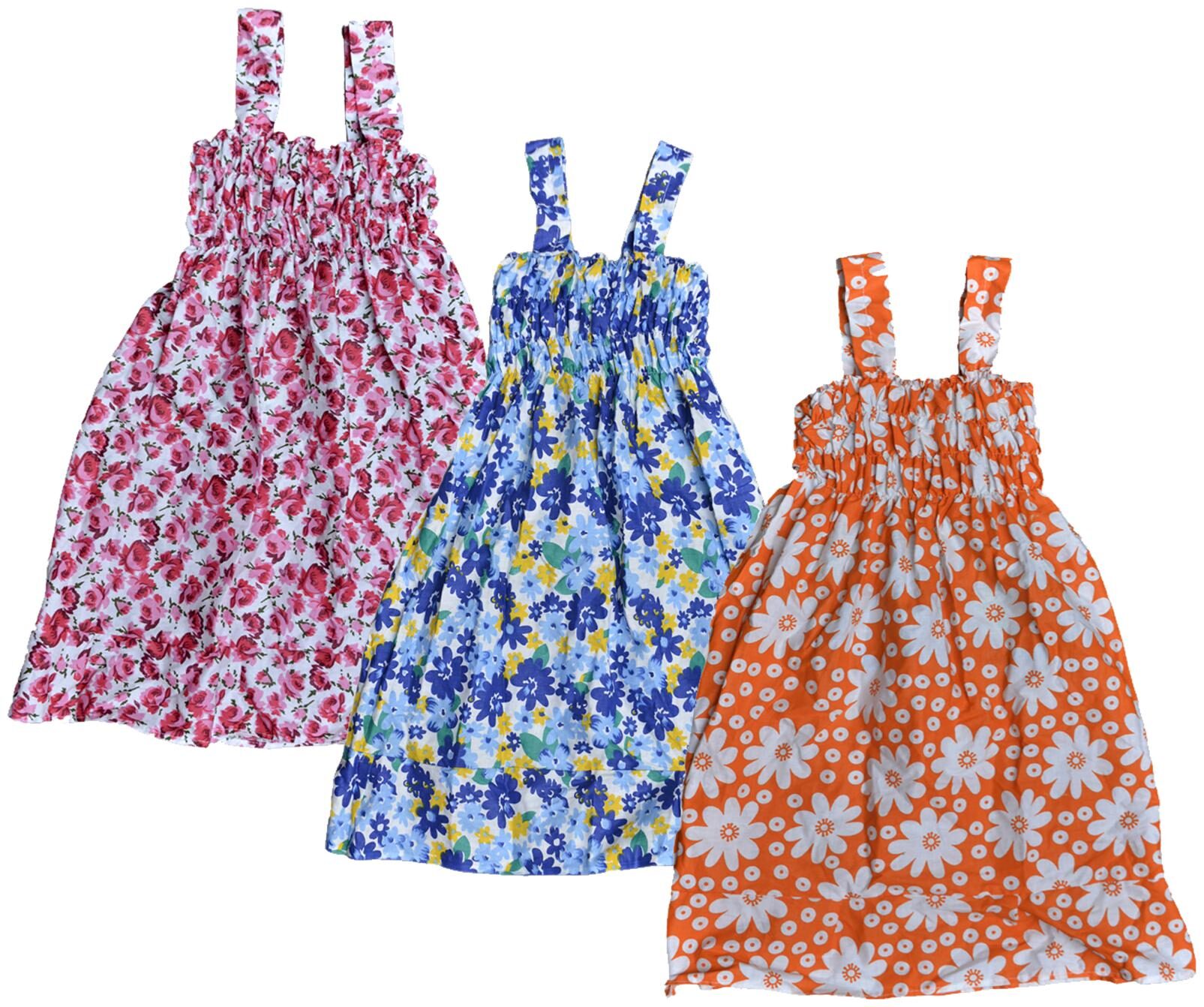 

Kavya Multi Cotton Sleeveless Knee Length Princess Frock ( Pack of 3 )