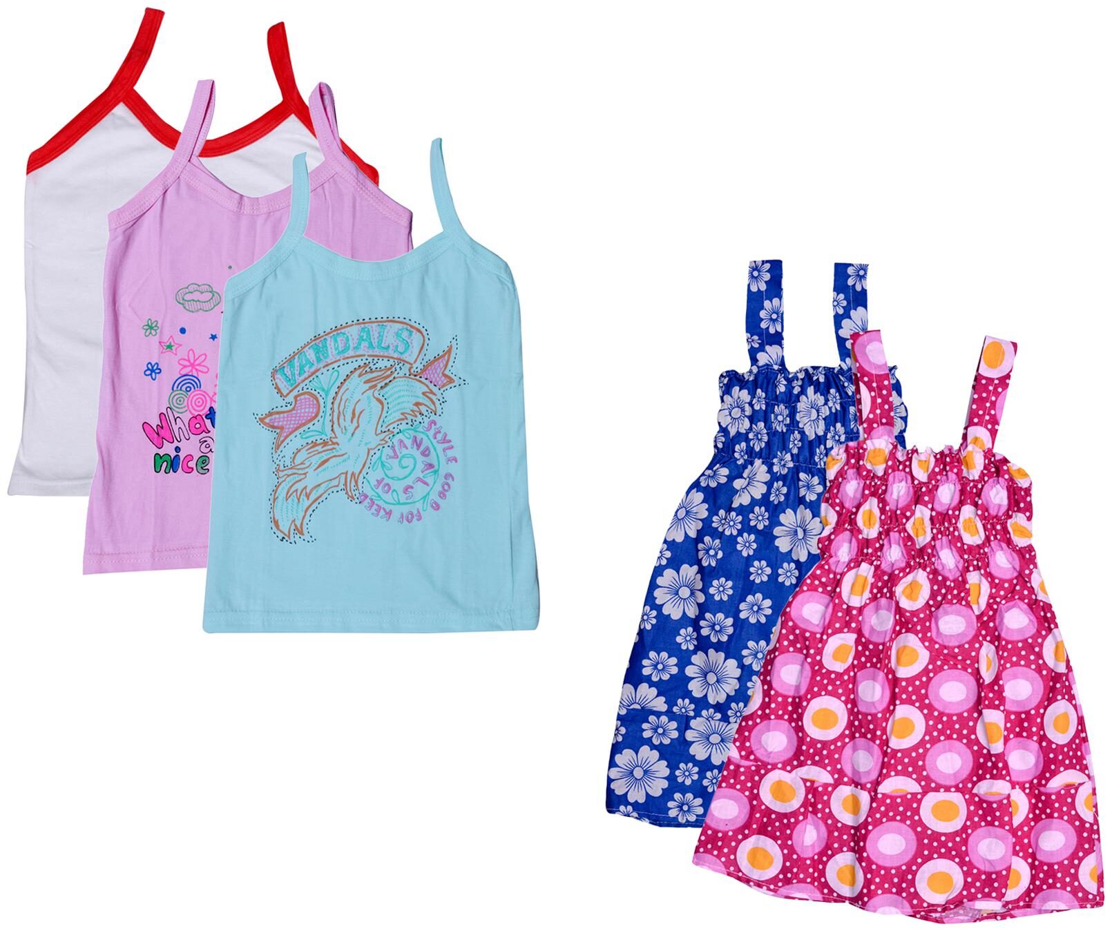 

Kavya Girl Cotton Printed Top - Multi