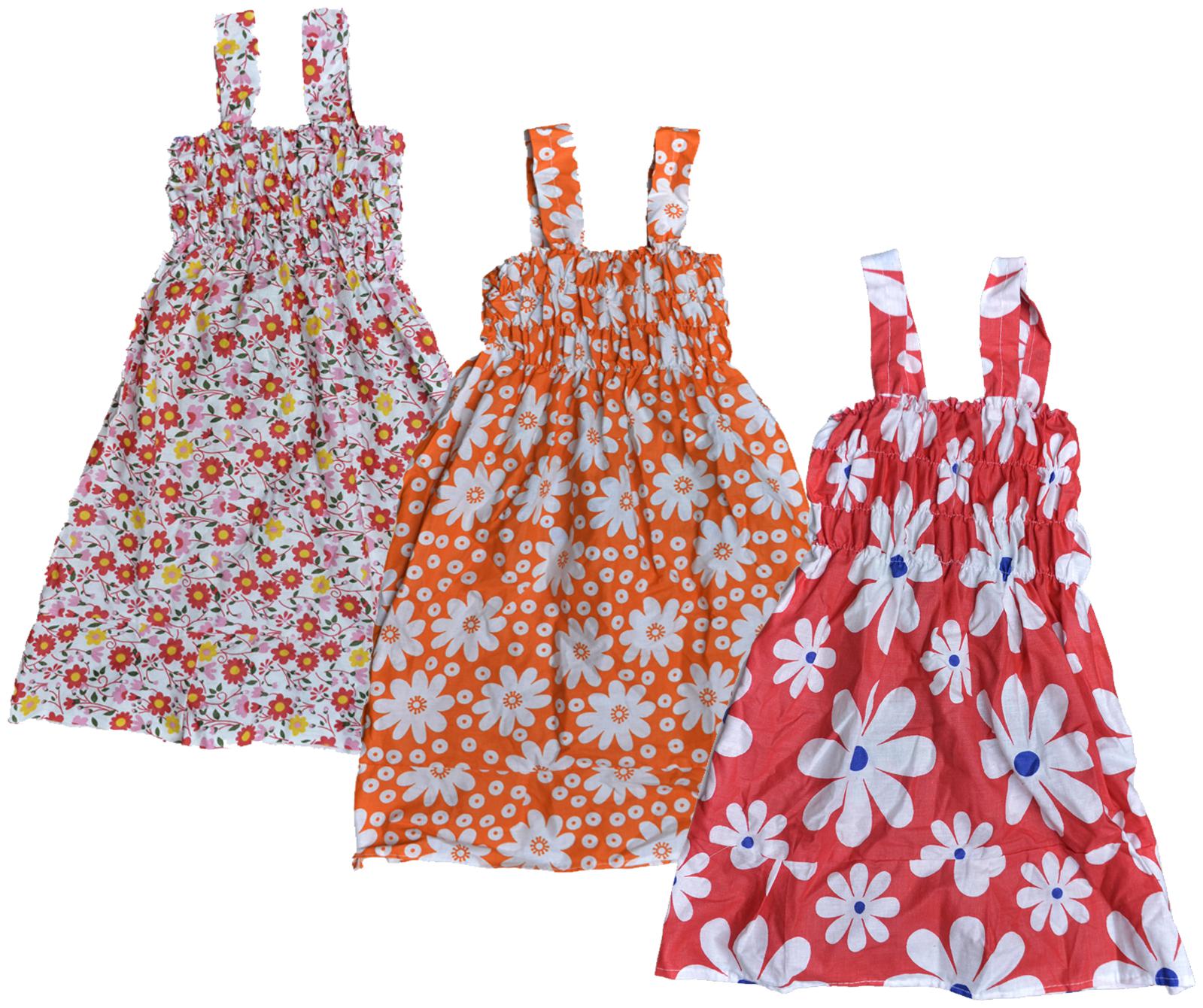 

Kavya Multi Cotton Sleeveless Knee Length Princess Frock ( Pack of 3 )
