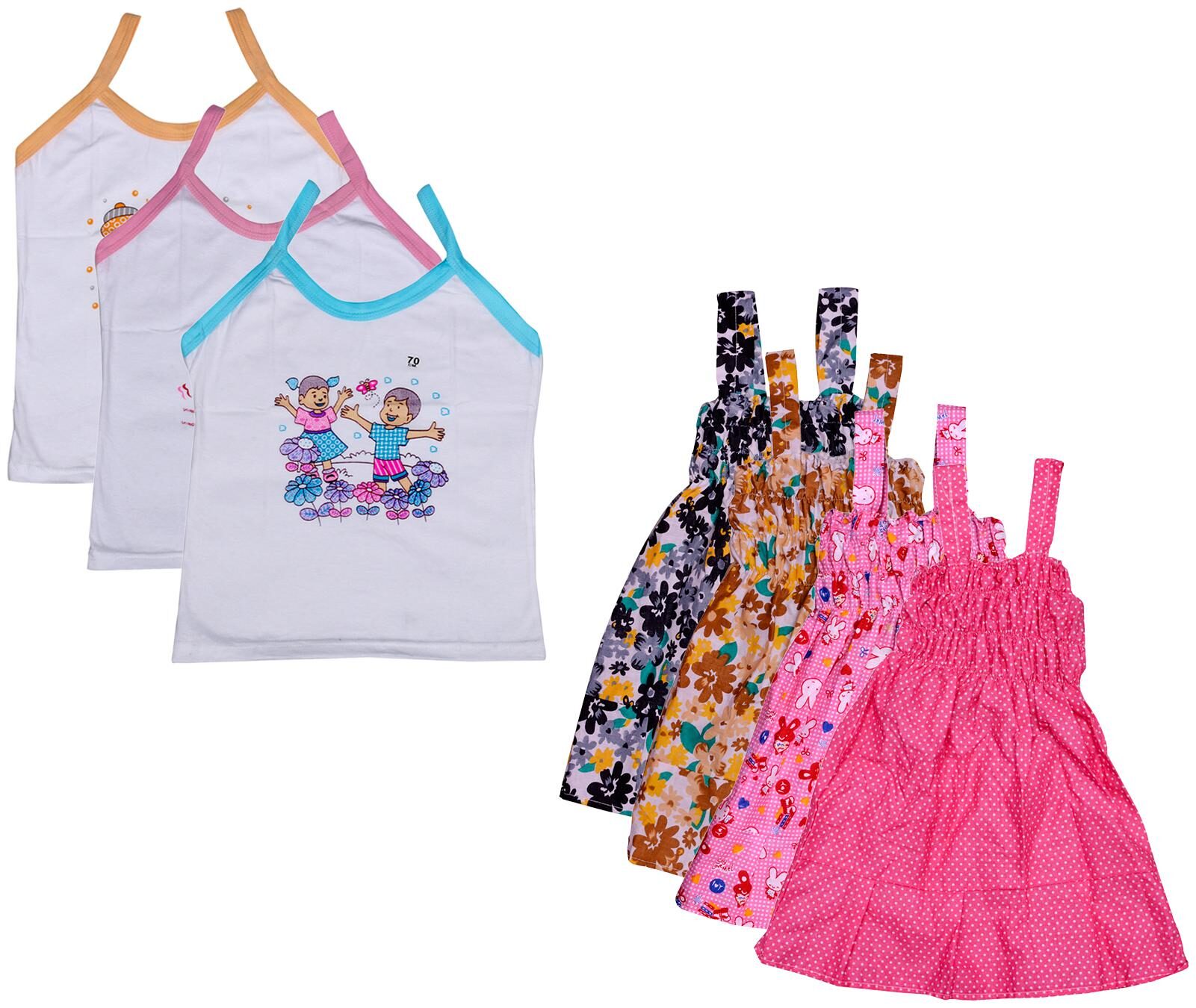 

Kavya Girl Cotton Printed Top - Multi