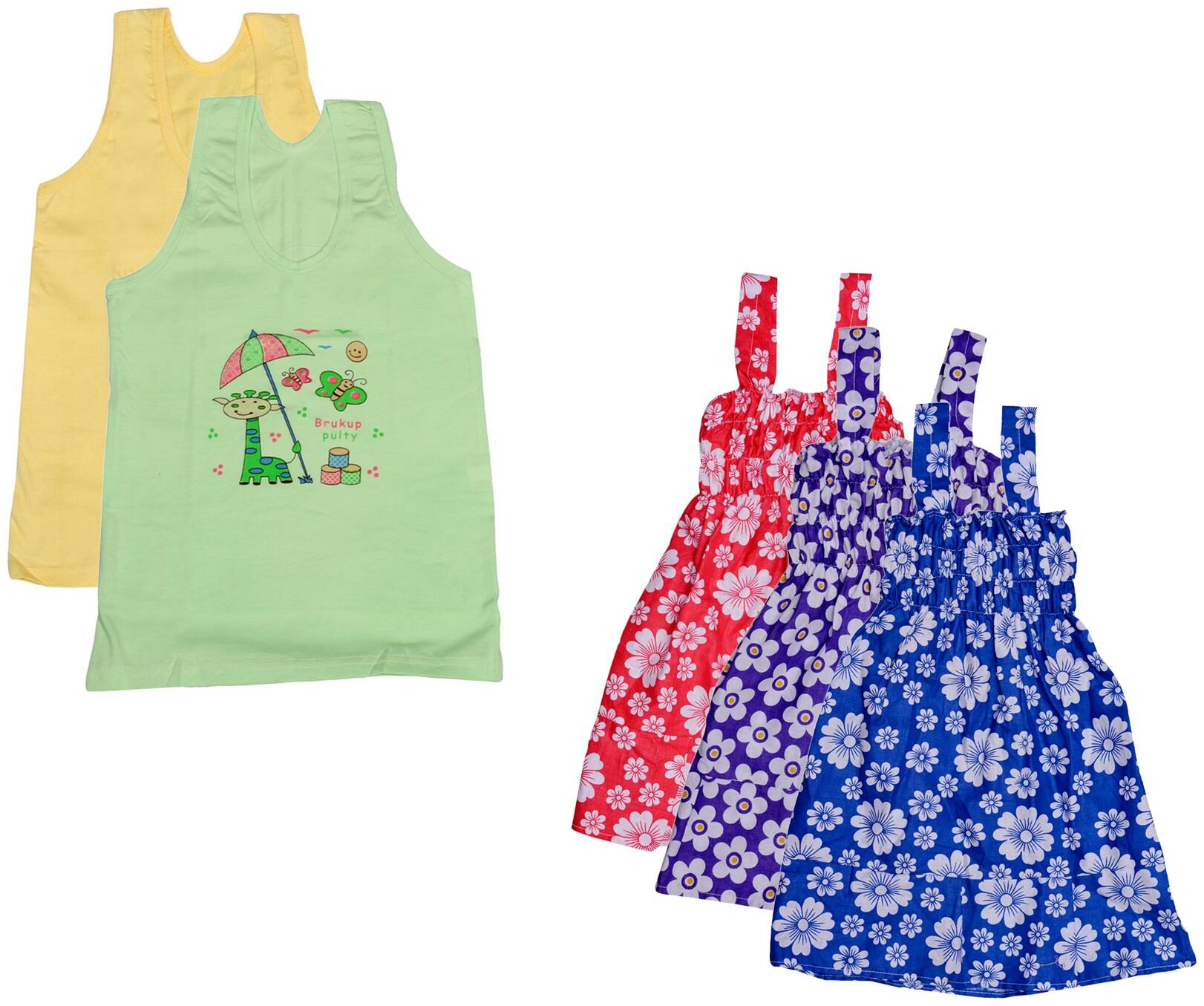 

Kavya Girl Cotton Printed Top - Multi