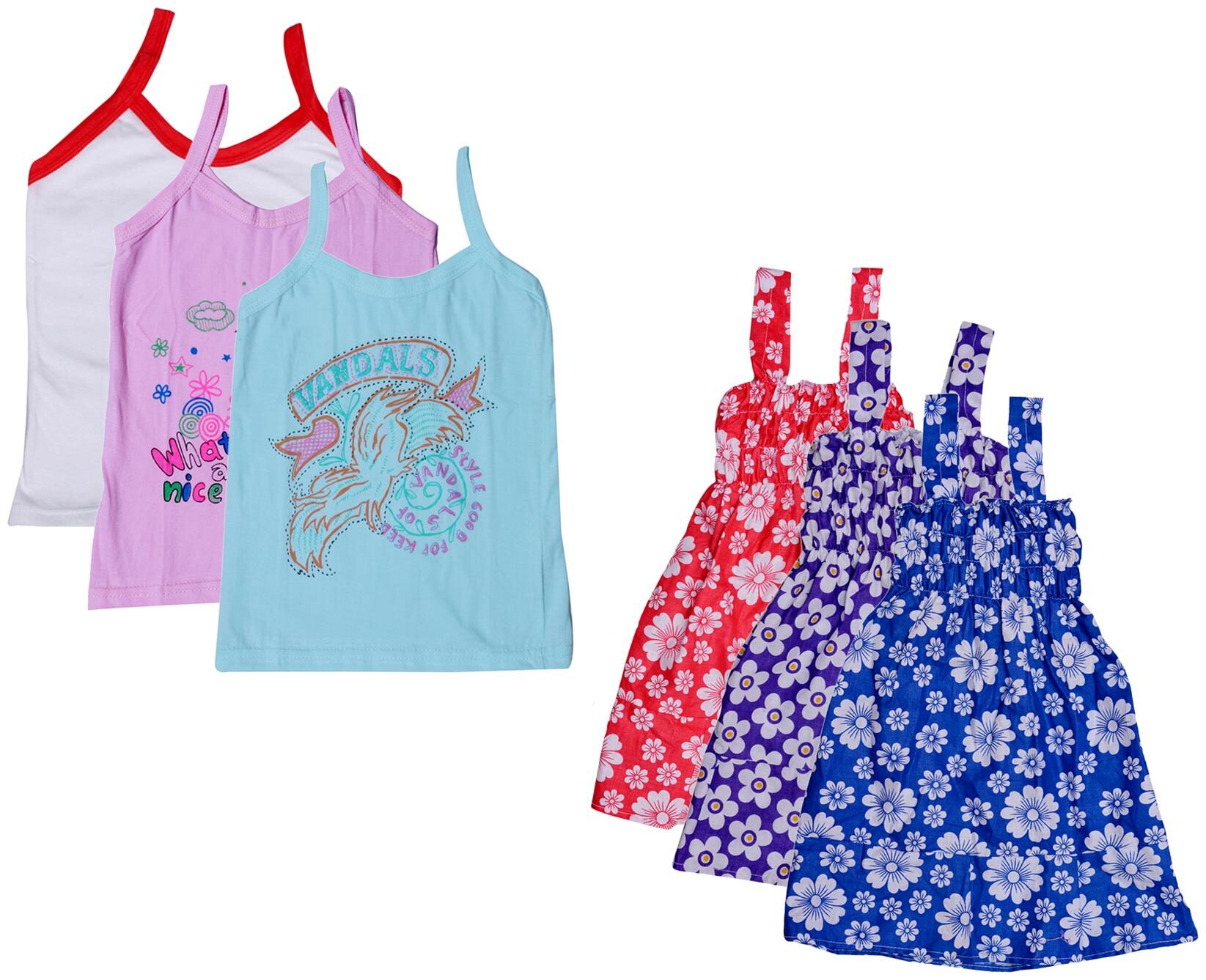 

Kavya Girl Cotton Printed Top - Multi