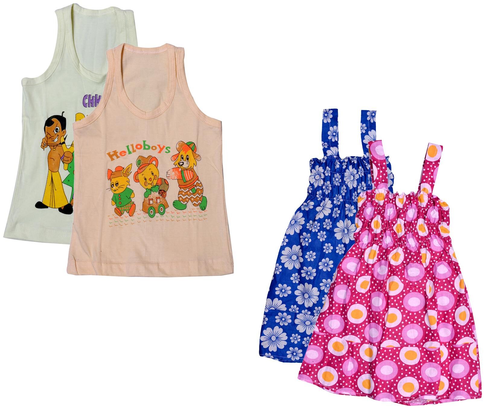 

Kavya Girl Cotton Printed Top - Multi