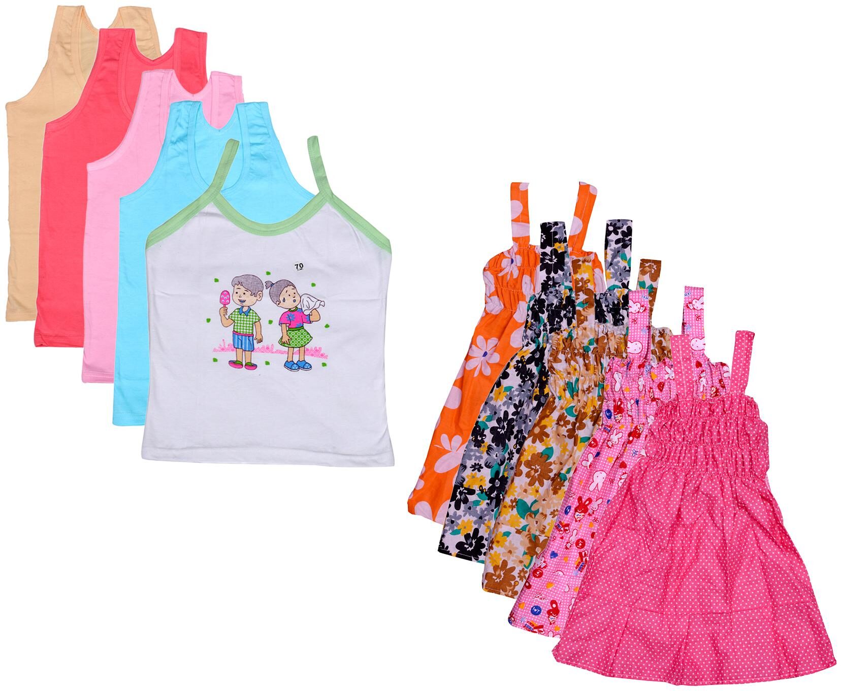 

Kavya Girl Cotton Printed Top - Multi