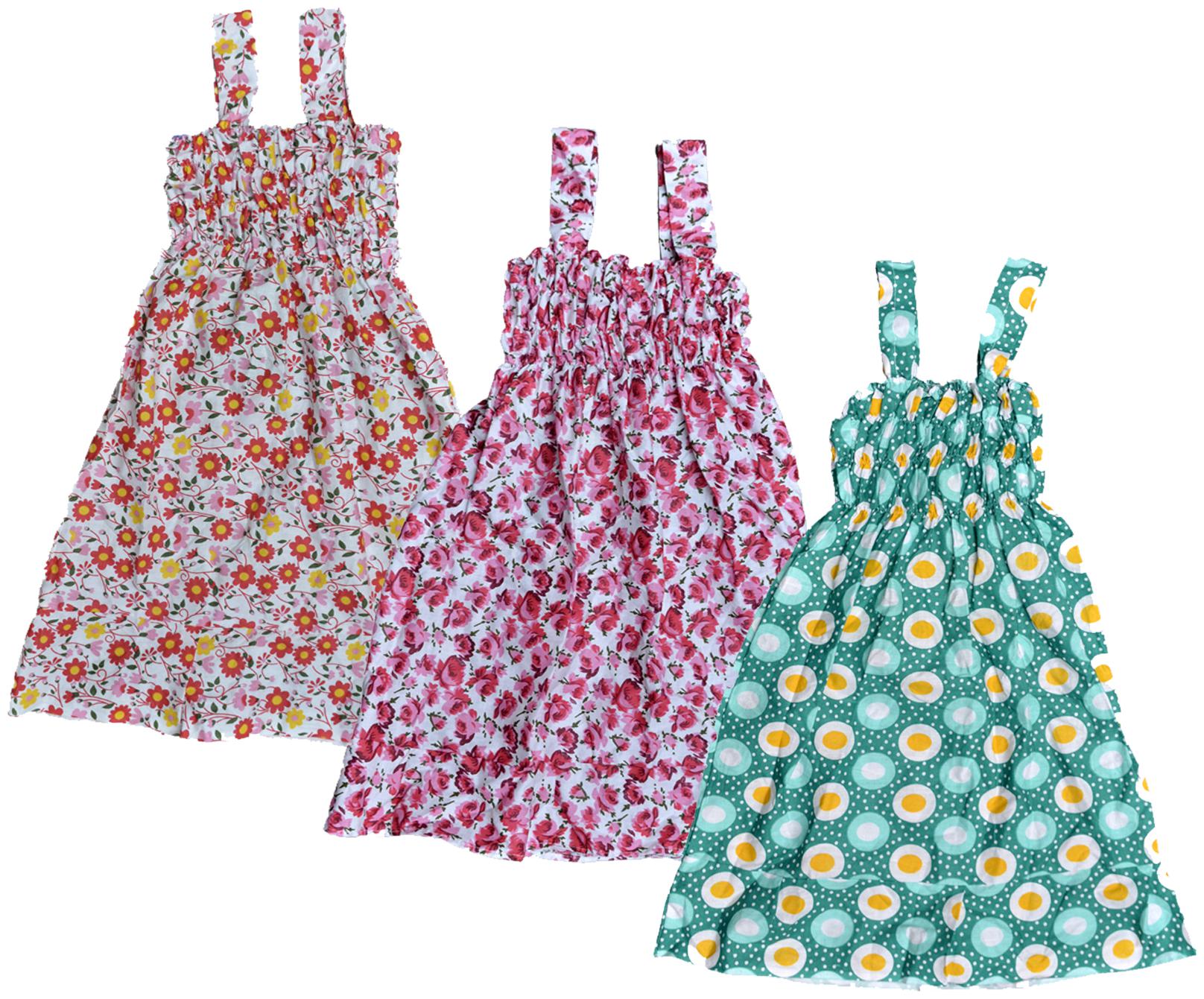 

Kavya Multi Cotton Sleeveless Knee Length Princess Frock ( Pack of 3 )