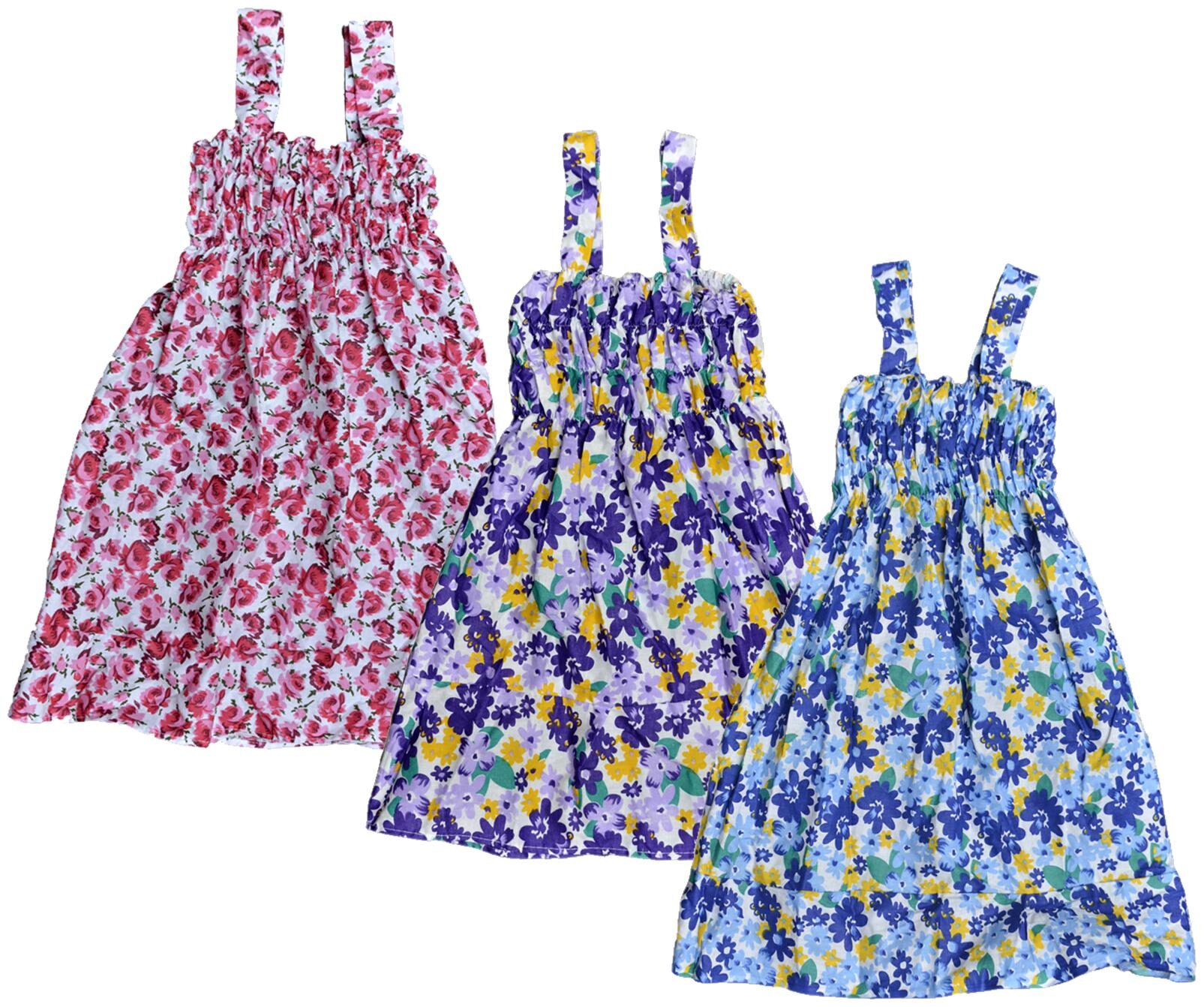 

Kavya Multi Cotton Sleeveless Knee Length Princess Frock ( Pack of 3 )