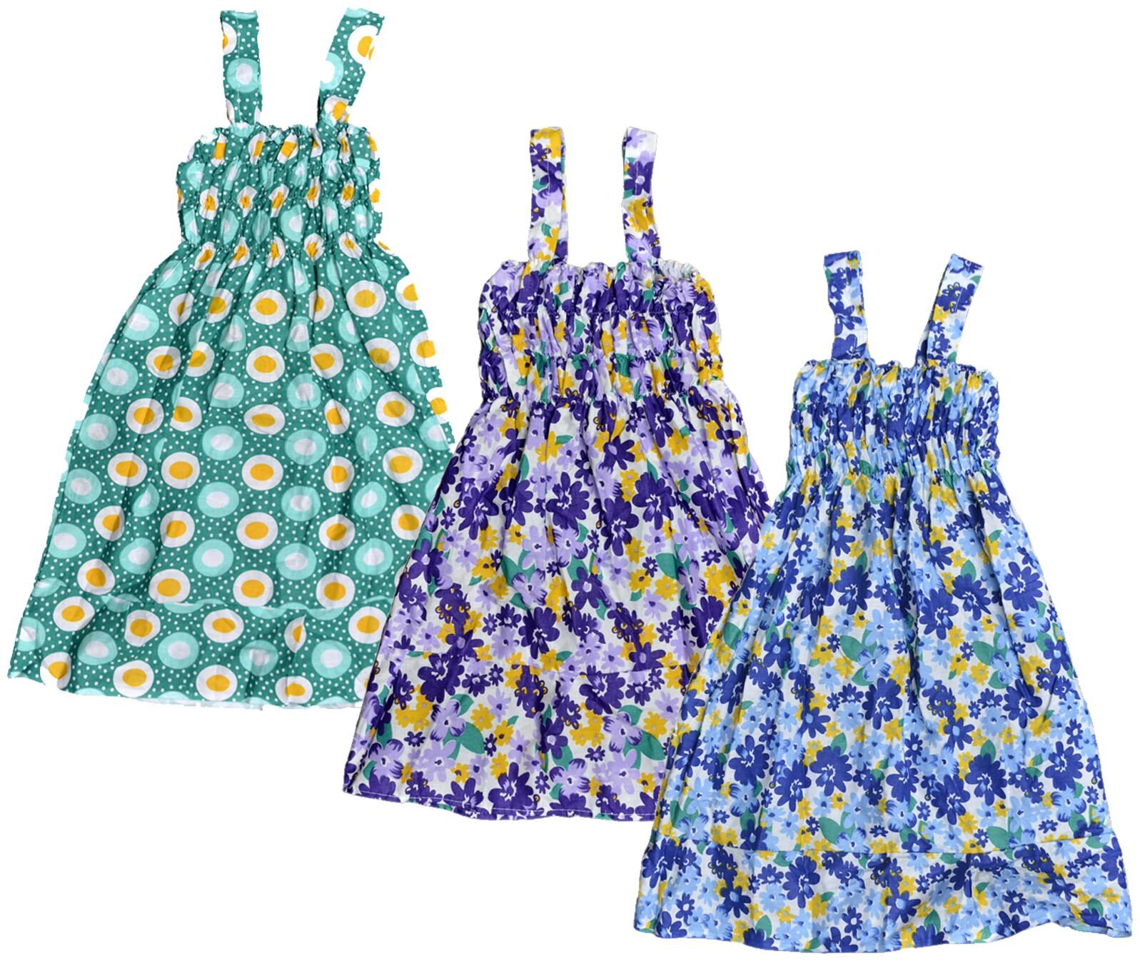 

Kavya Multi Cotton Sleeveless Knee Length Princess Frock ( Pack of 3 )