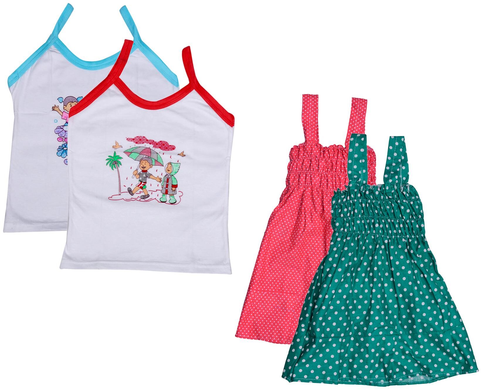 

Kavya Girl Cotton Printed Top - Multi