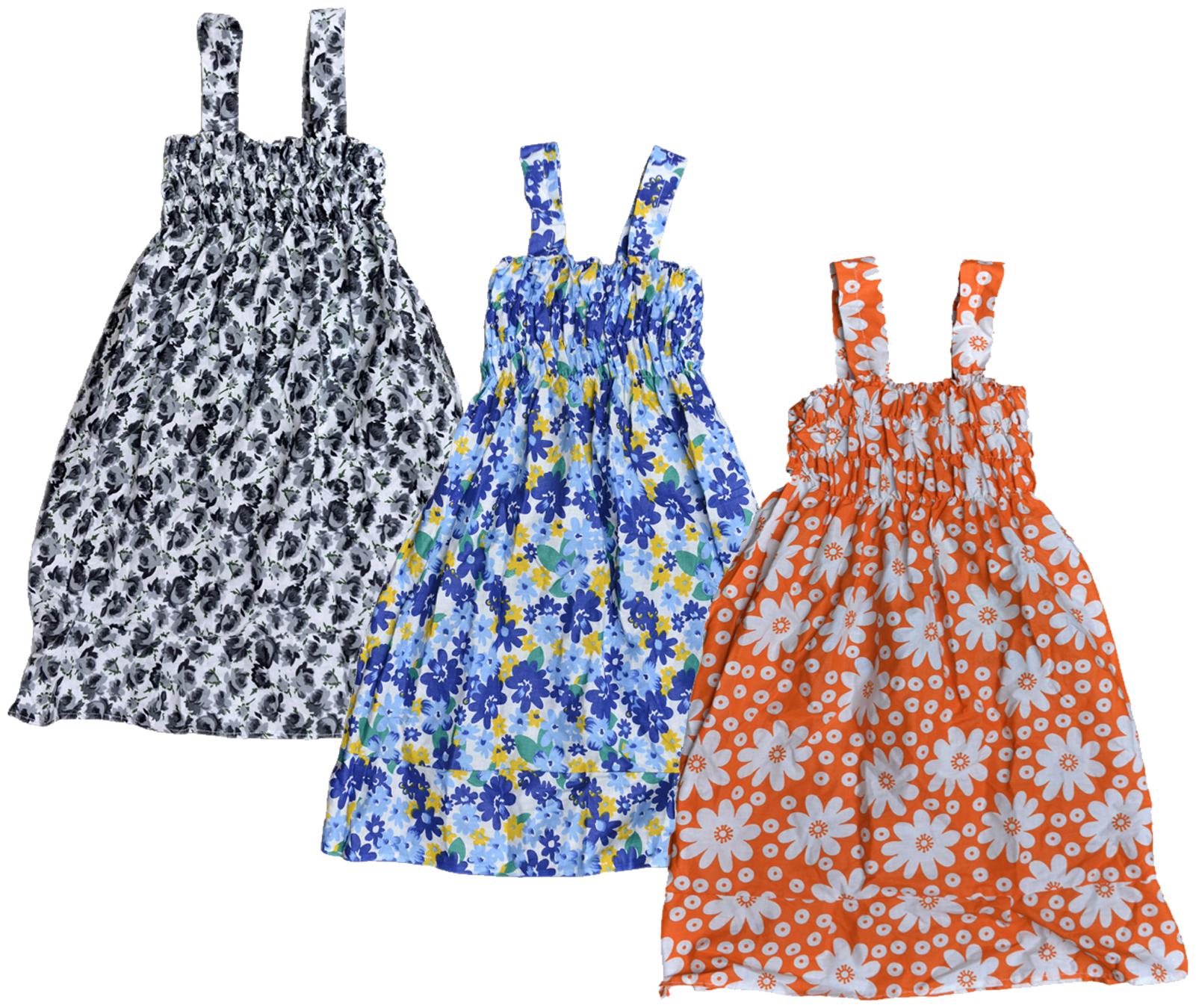 

Kavya Multi Cotton Sleeveless Knee Length Princess Frock ( Pack of 3 )