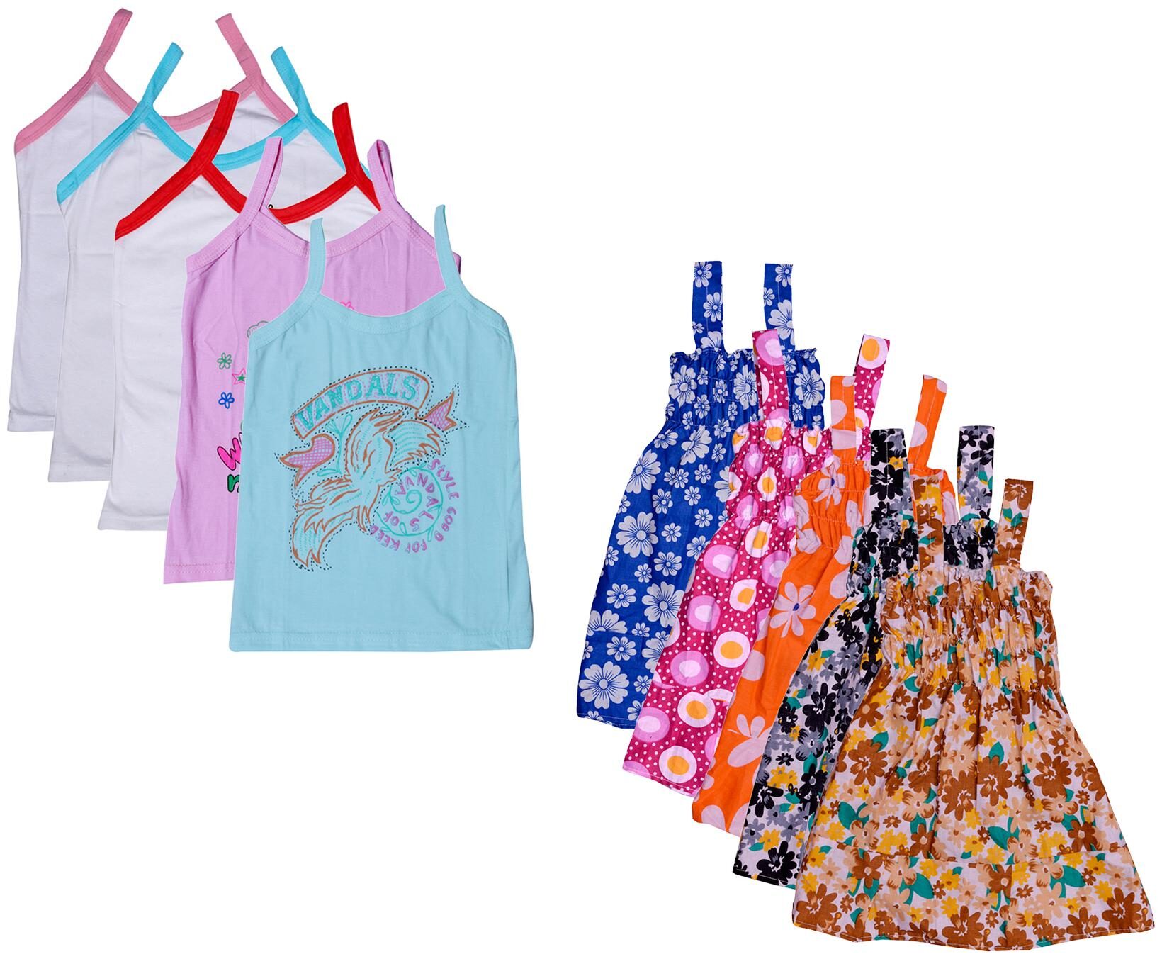 

Kavya Girl Cotton Printed Top - Multi