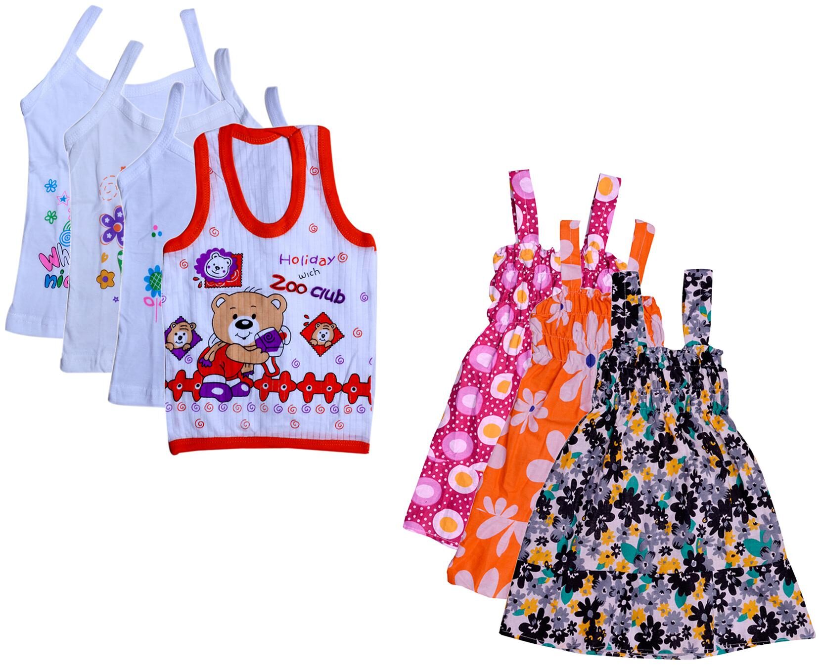 

Kavya Girl Cotton Printed Top - Multi