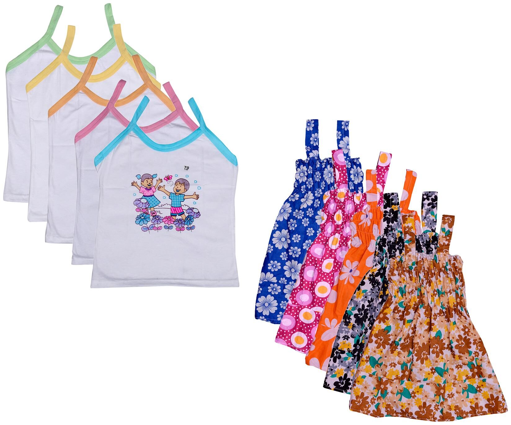 

Kavya Girl Cotton Printed Top - Multi