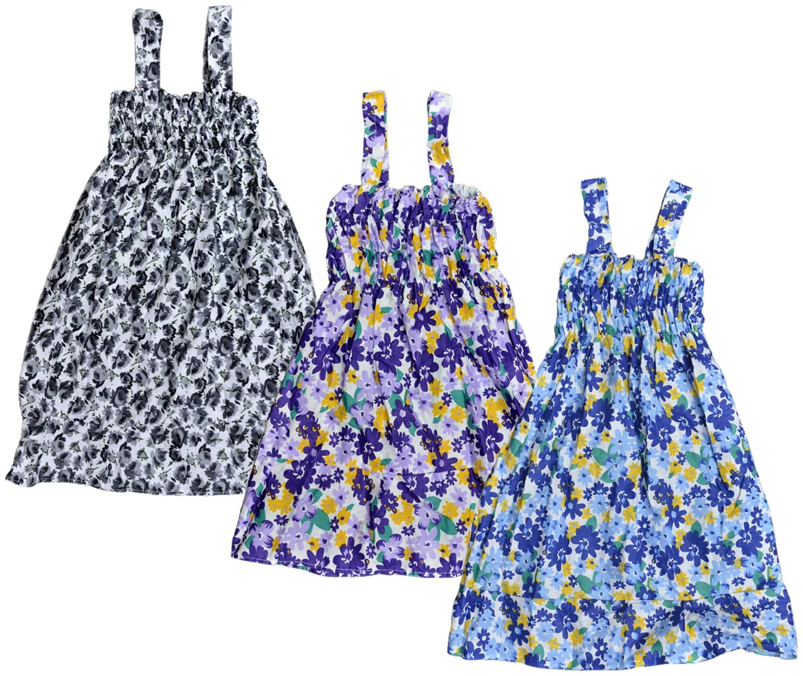 

Kavya Multi Cotton Sleeveless Knee Length Princess Frock ( Pack of 3 )