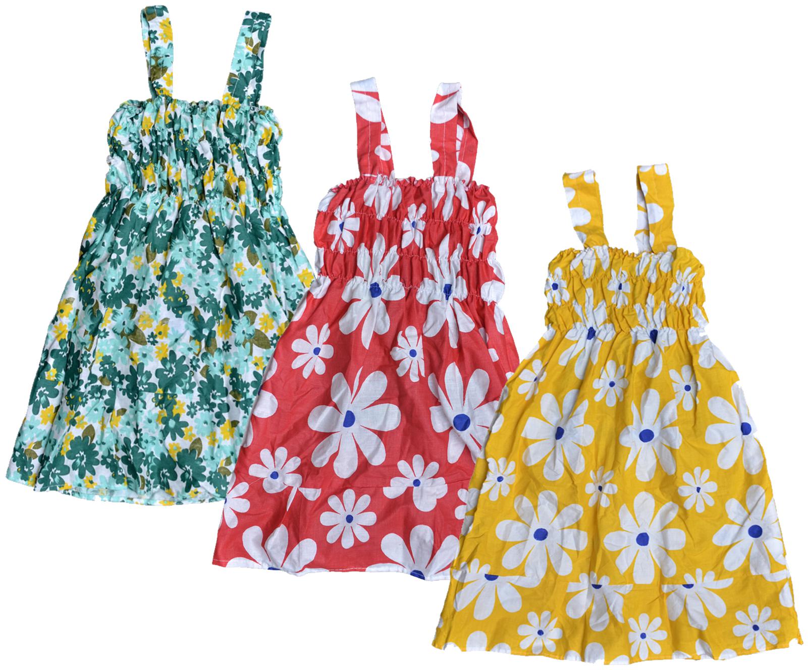 

Kavya Multi Cotton Sleeveless Knee Length Princess Frock ( Pack of 3 )