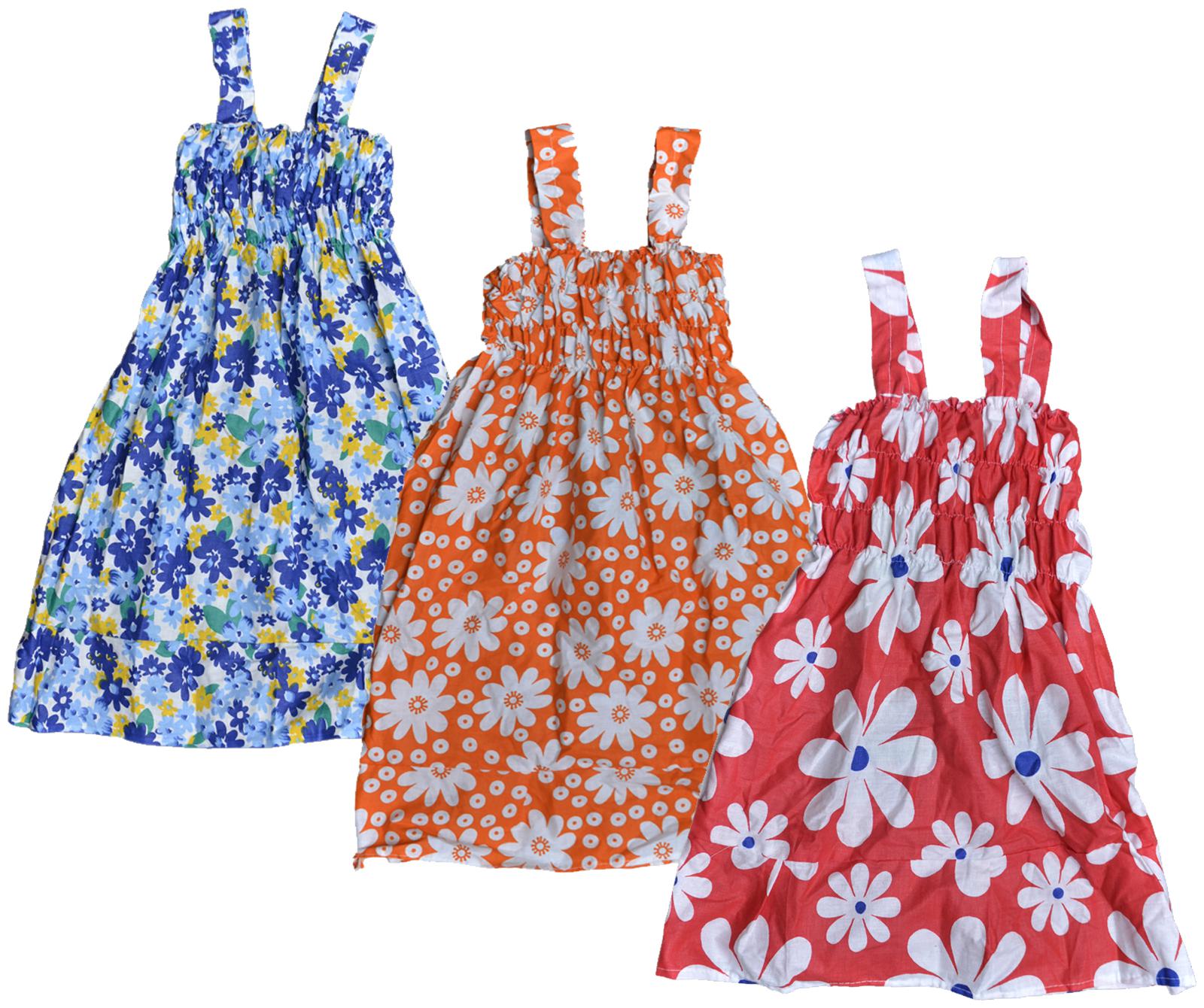 

Kavya Multi Cotton Sleeveless Knee Length Princess Frock ( Pack of 3 )