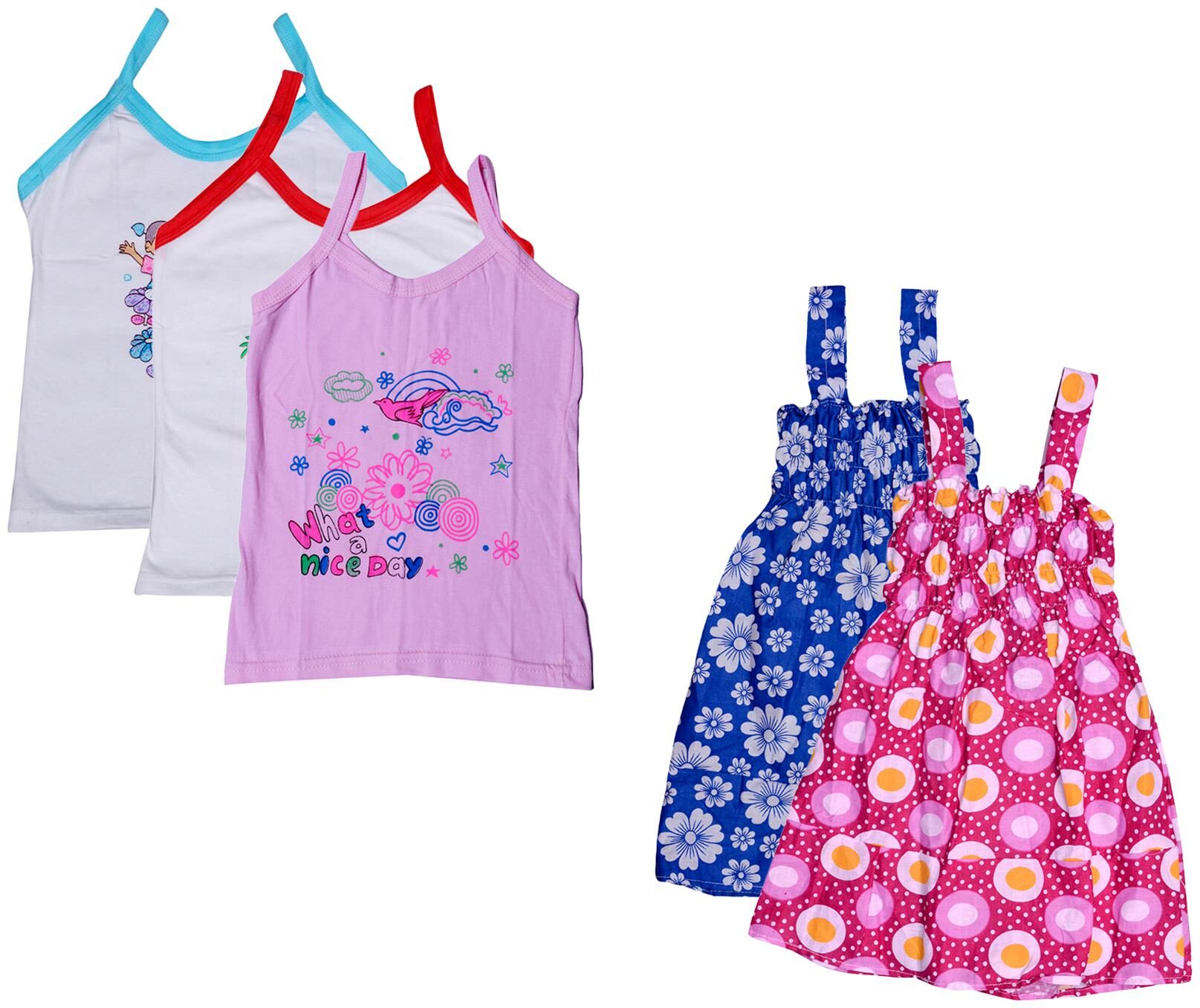 

Kavya Girl Cotton Printed Top - Multi