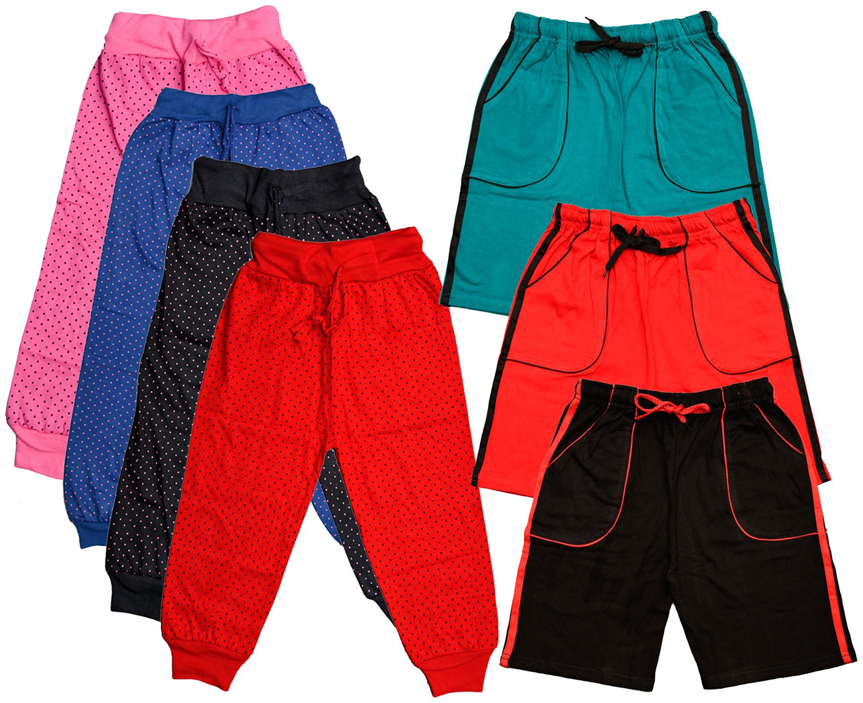 

KAVYA Boys Cotton Solid Capri and Shorts Bermuda (Pack of 7)(Multi)
