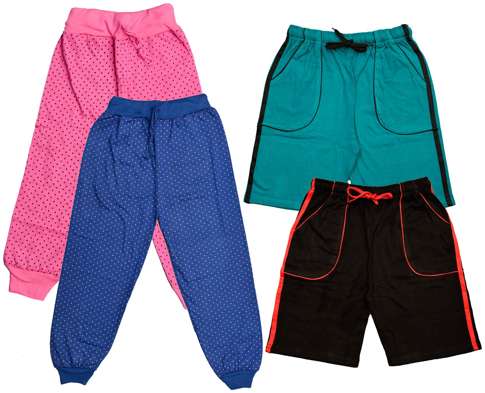 

KAVYA Boys Cotton Solid Capri and Shorts Bermuda (Pack of 4)(Multi)