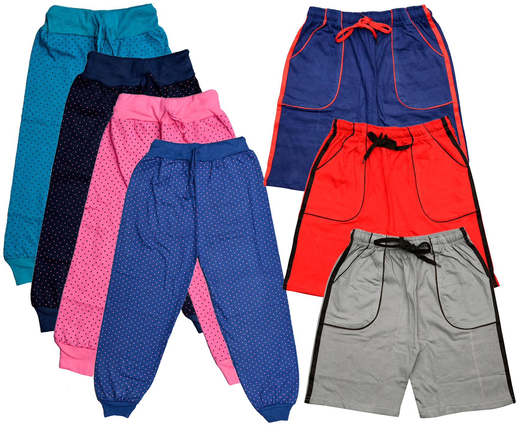 

KAVYA Boys Cotton Solid Capri and Shorts Bermuda (Pack of 7)(Multi)