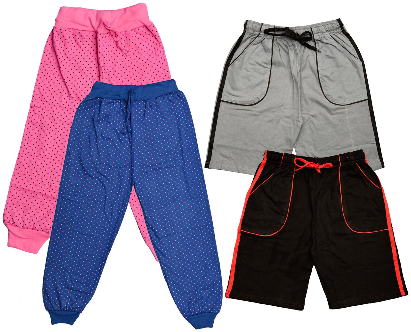 

KAVYA Boys Cotton Solid Capri and Shorts Bermuda (Pack of 4)(Multi)