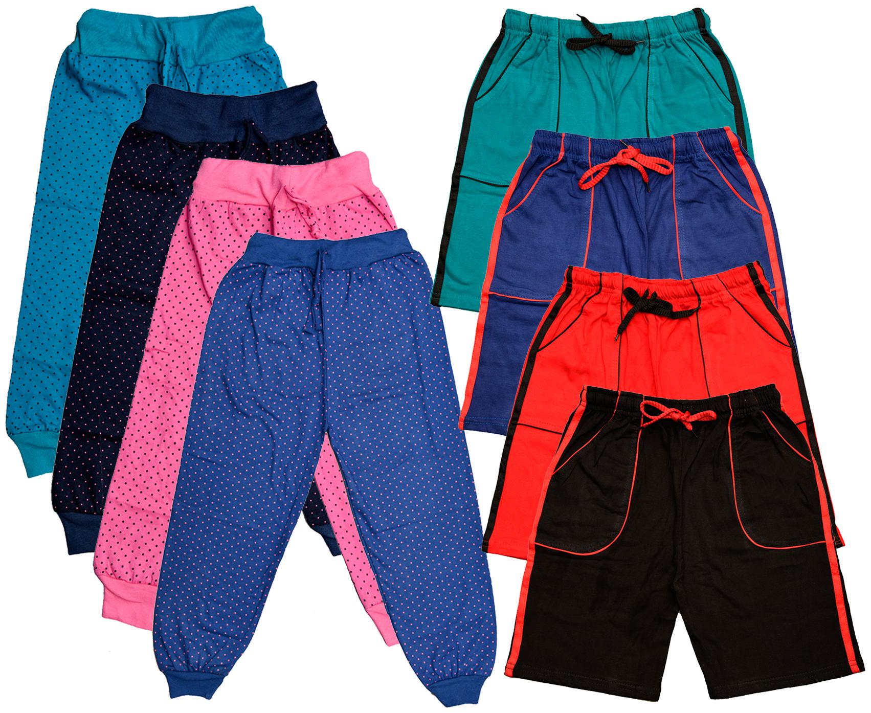 

KAVYA Boys Cotton Solid Capri and Shorts Bermuda (Pack of 8)(Multi)