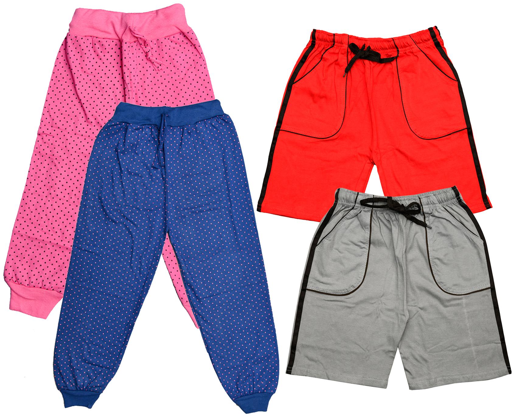 

KAVYA Boys Cotton Solid Capri and Shorts Bermuda (Pack of 4)(Multi)