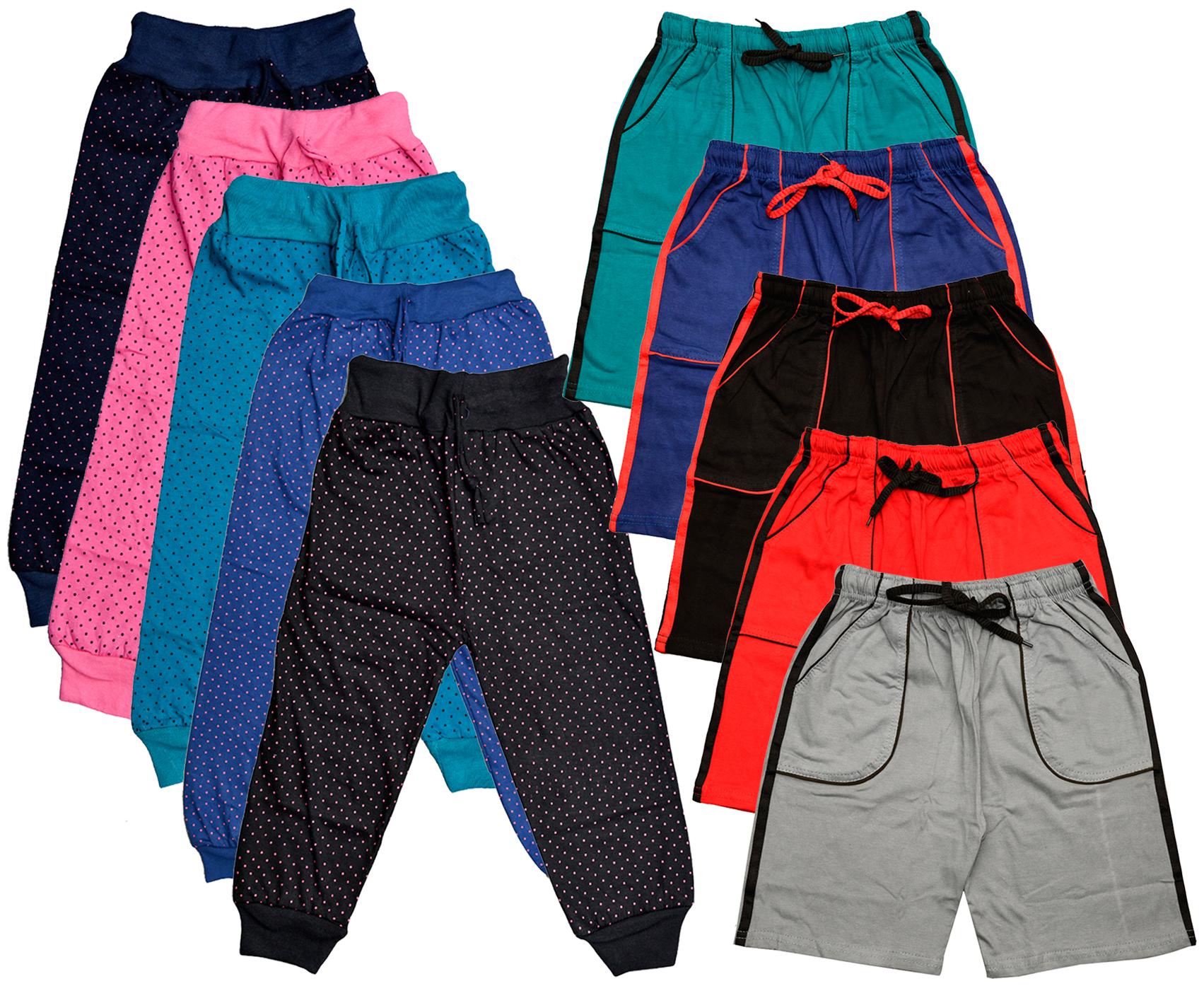 

KAVYA Boys Cotton Solid Capri and Shorts Bermuda (Pack of 10)(Multi)