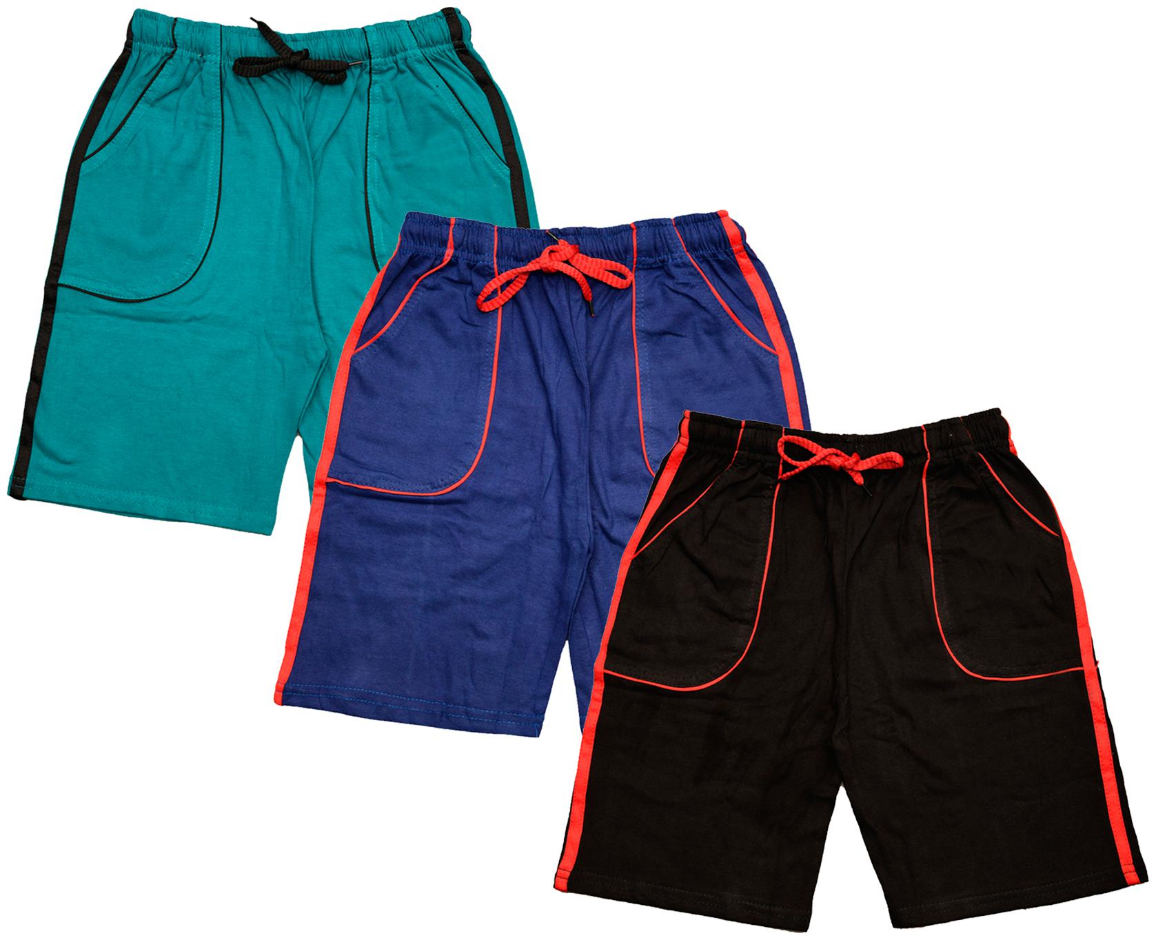 

KAVYA Boys Cotton Solid Shorts Bermuda (Pack of 3) (Multi)