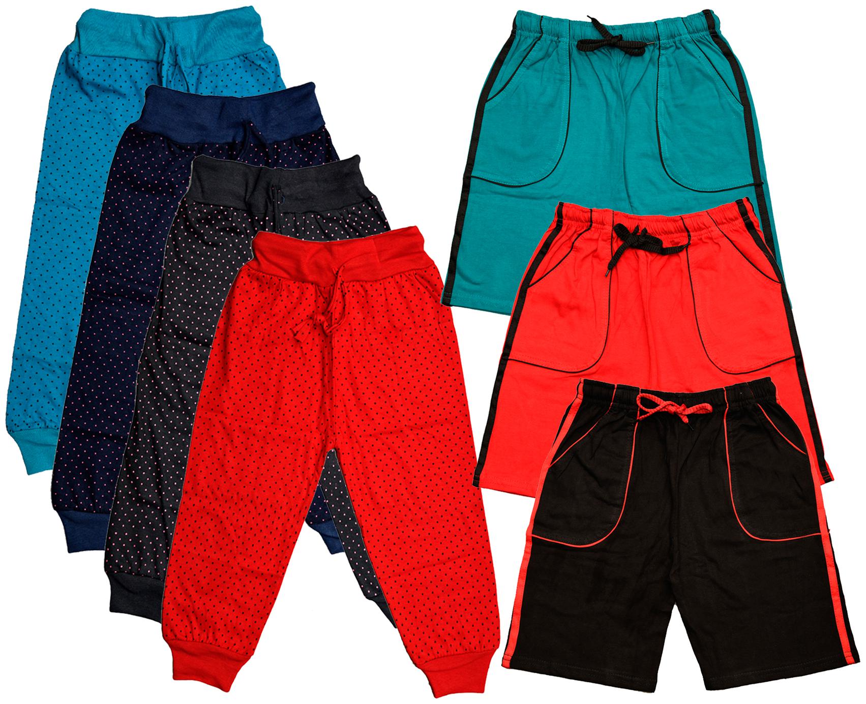 

KAVYA Boys Cotton Solid Capri and Shorts Bermuda (Pack of 7)(Multi)